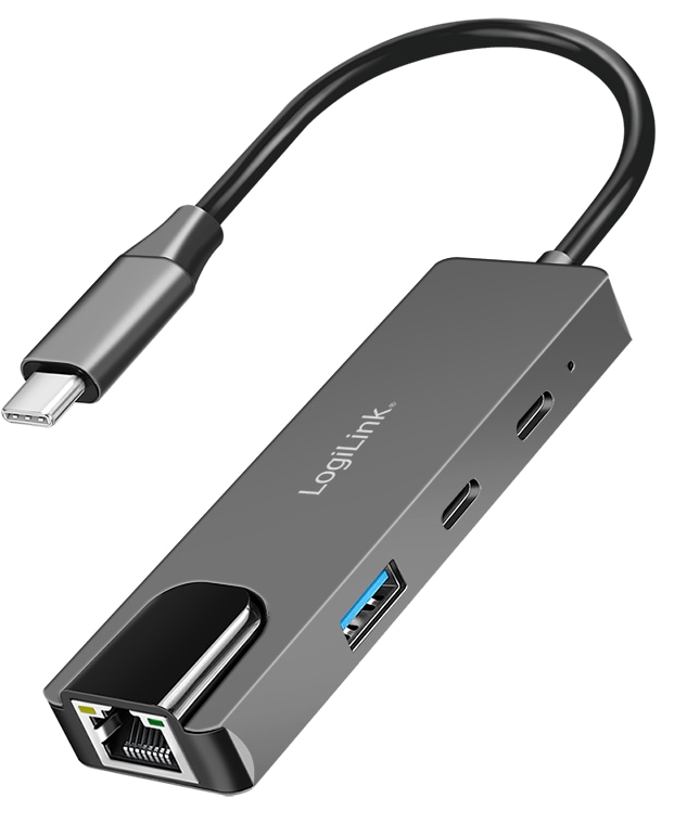LOGILINK USB-C Hub UA0432 3Port 2,5G Gigabit Ethernet-Adapter LOGILINK USB-C Hub UA0432 3Port 2,5G Gigabit Ethernet-Adapter
