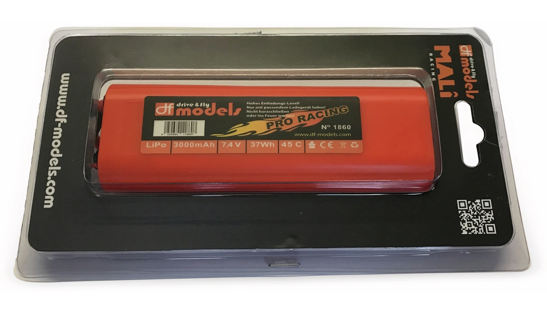DF MODELS Lipo Akku 2S, 7,4 Volt, 3000mAh, 45C, Hardcase, rund DF MODELS Lipo Akku 2S, 7,4 Volt, 3000mAh, 45C, Hardcase, rund