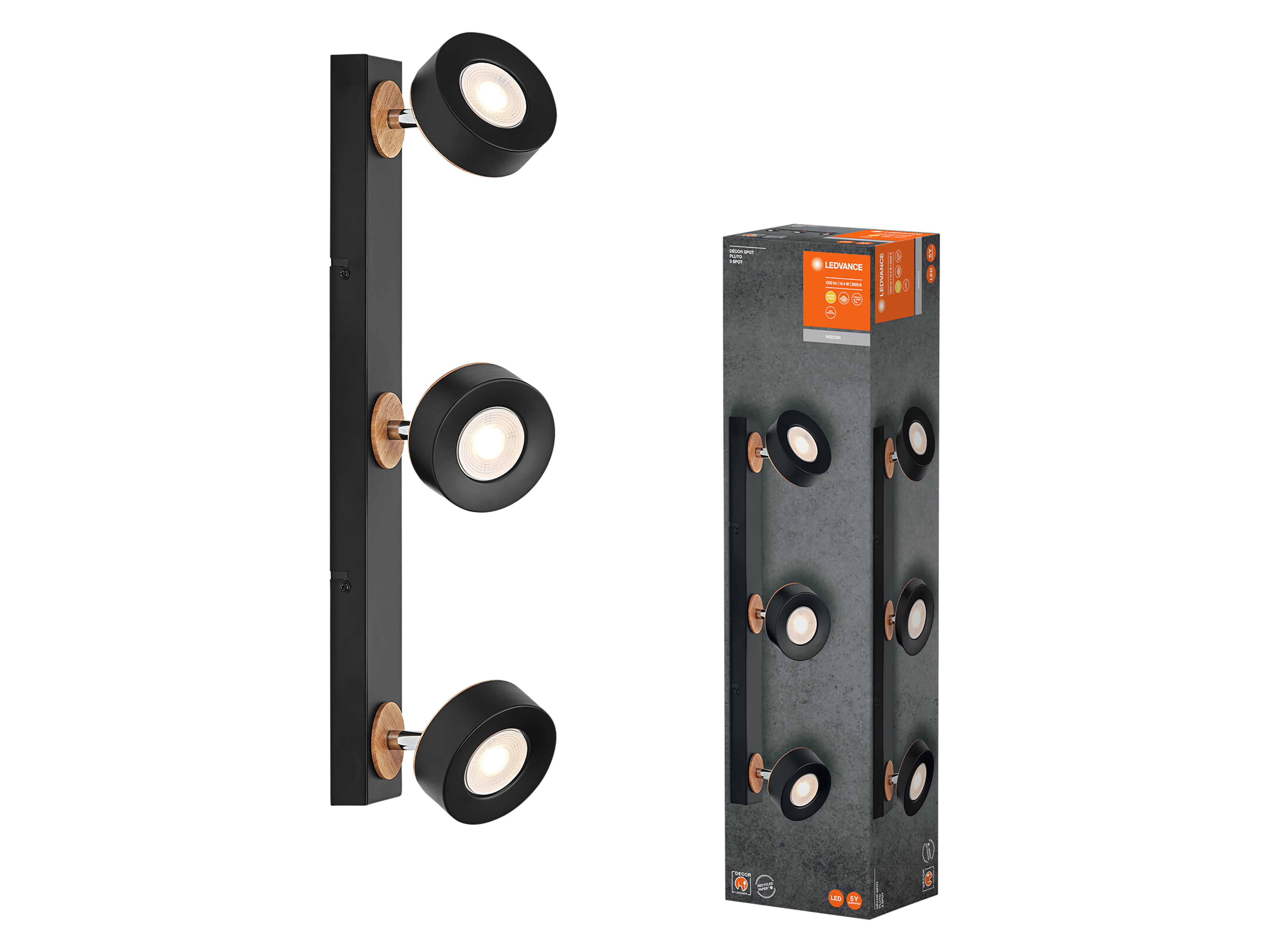 LEDVANCE LED-Deckenleuchte 4058075833432, 14,4W, 960lm, 3000K, schwarz LEDVANCE Deckenanbau-Leuchte, 4058075833432, schwarz