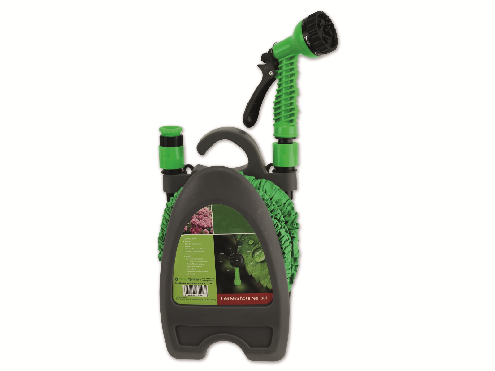 DAYGREEN Flexibles-Gartenschlauch-Set FGS-5-Set, 5/15 m, inkl. Brause DAYGREEN Flexibles-Gartenschlauch-Set FGS-5-Set, 5/15 m, inkl. Brause