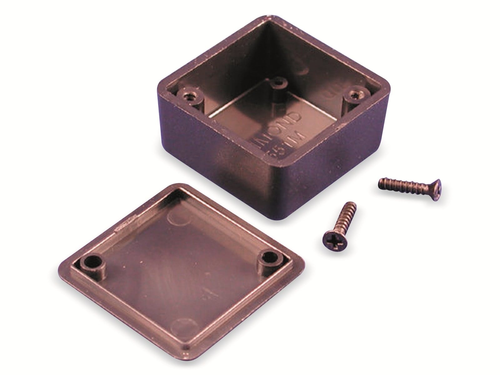 HAMMOND Kunststoff-Gehäuse 1551MBK, ABS, schwarz, IP54, 35x35x20 mm HAMMOND Kunststoff-Gehäuse 1551MBK, ABS, schwarz, IP54, 35x35x20 mm