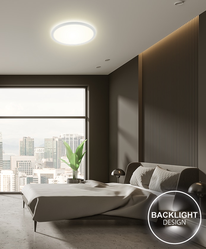 BLULAXA LED-Deckenleuchte, 18W, 3000K, 2200lm, warmweiß, IP20, weiß BLULAXA LED-Deckenleuchte, 18W, 3000K, 2200lm, warmweiß, IP20, weiß