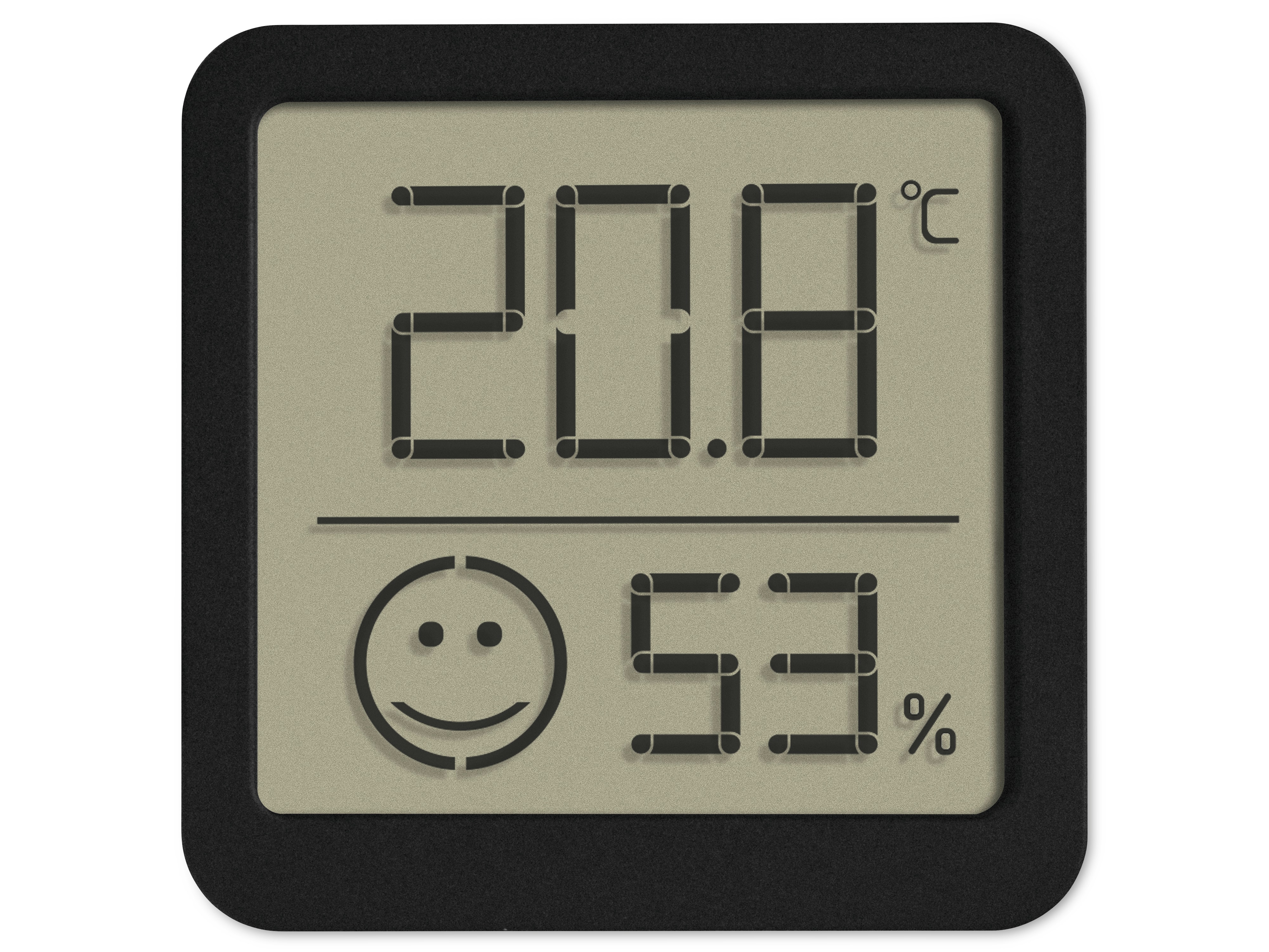 TFA Digitales Thermo-Hygrometer 30.5053.01.02, 4 Stück, schwarz