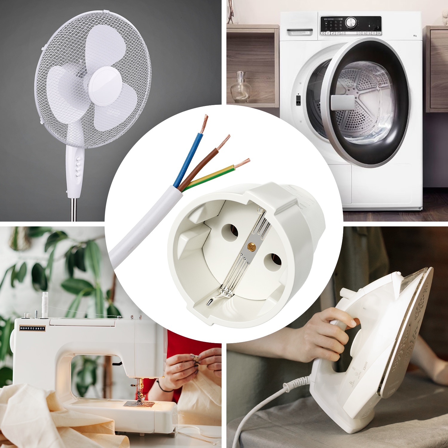 ABSINA Schutzkontaktkupplung ABSINA, weiß, 3 Stück ABSINA Schutzkontaktkupplung ABSINA, weiß, 3 Stück