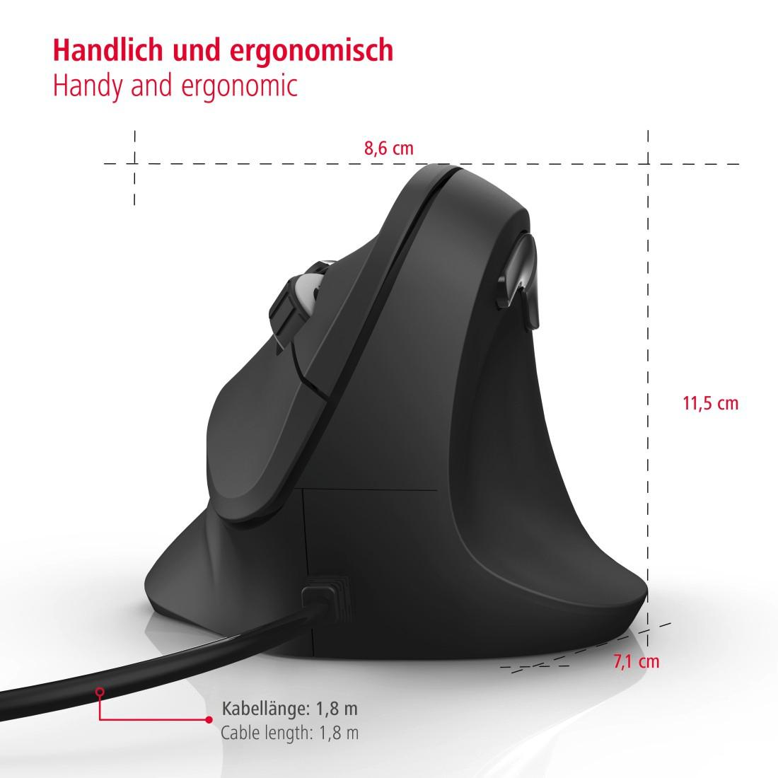 HAMA USB-Maus EMC-500, ergonomisch, 6 Tasten, schwarz HAMA USB-Maus EMC-500, ergonomisch, 6 Tasten, schwarz