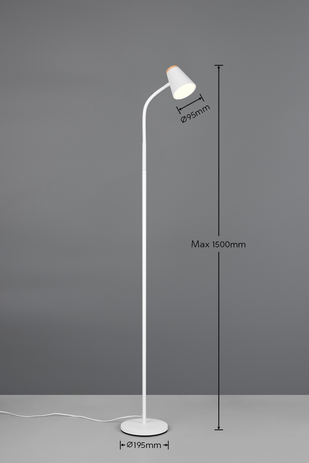 REALITY LED-Stehleuchte PONGO, R45831101, 4,5W, 500lm, 3000K, weiß REALITY LED-Stehleuchte PONGO, R45831101, 4,5W, 500lm, 3000K, weiß