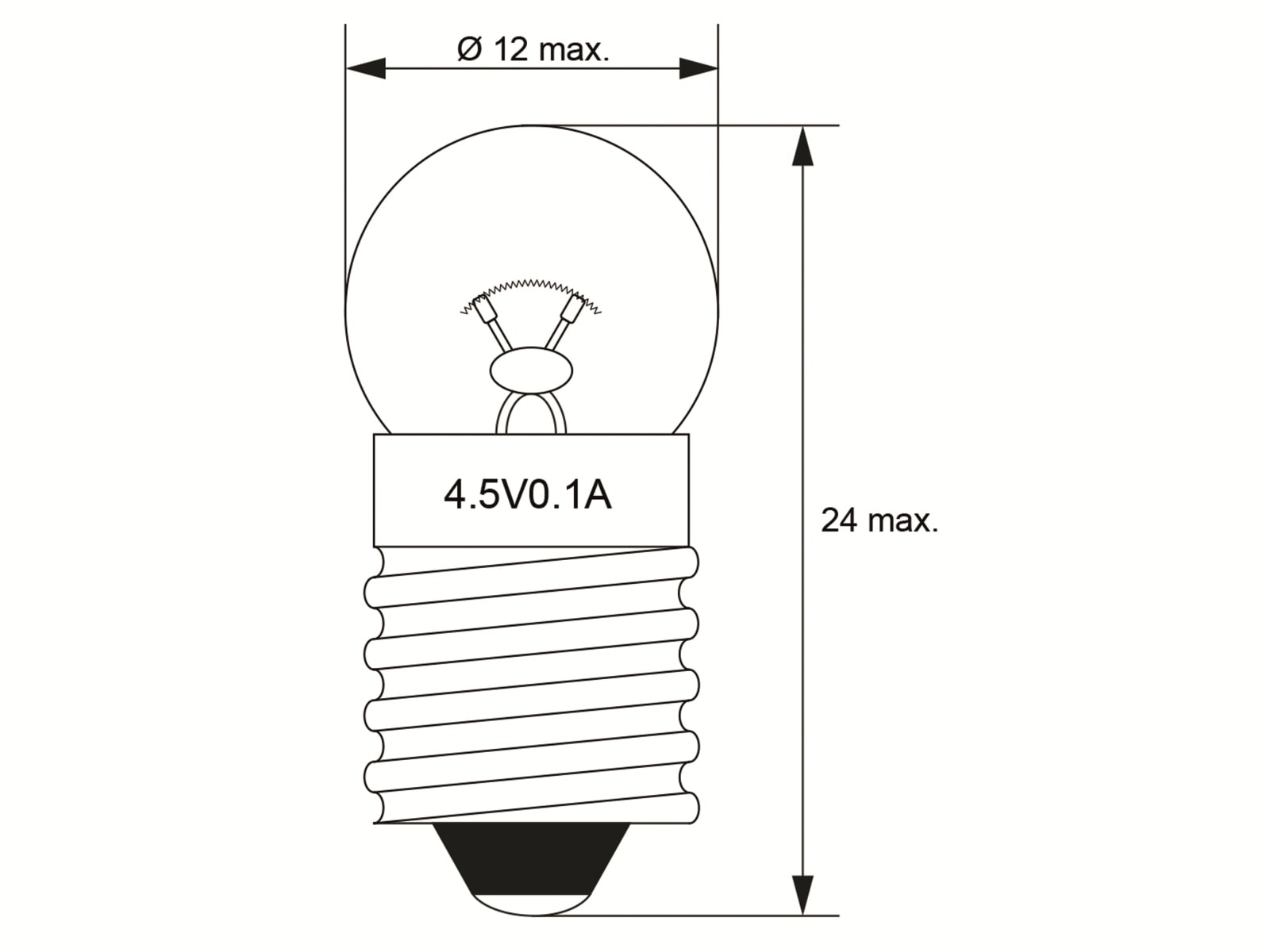 GOOBAY Taschenlampenbirne, 9577, G11 Kugel, E10, 4,5 V, 1.14 W GOOBAY Taschenlampenbirne, 9577, G11 Kugel, E10, 4,5 V, 1.14 W