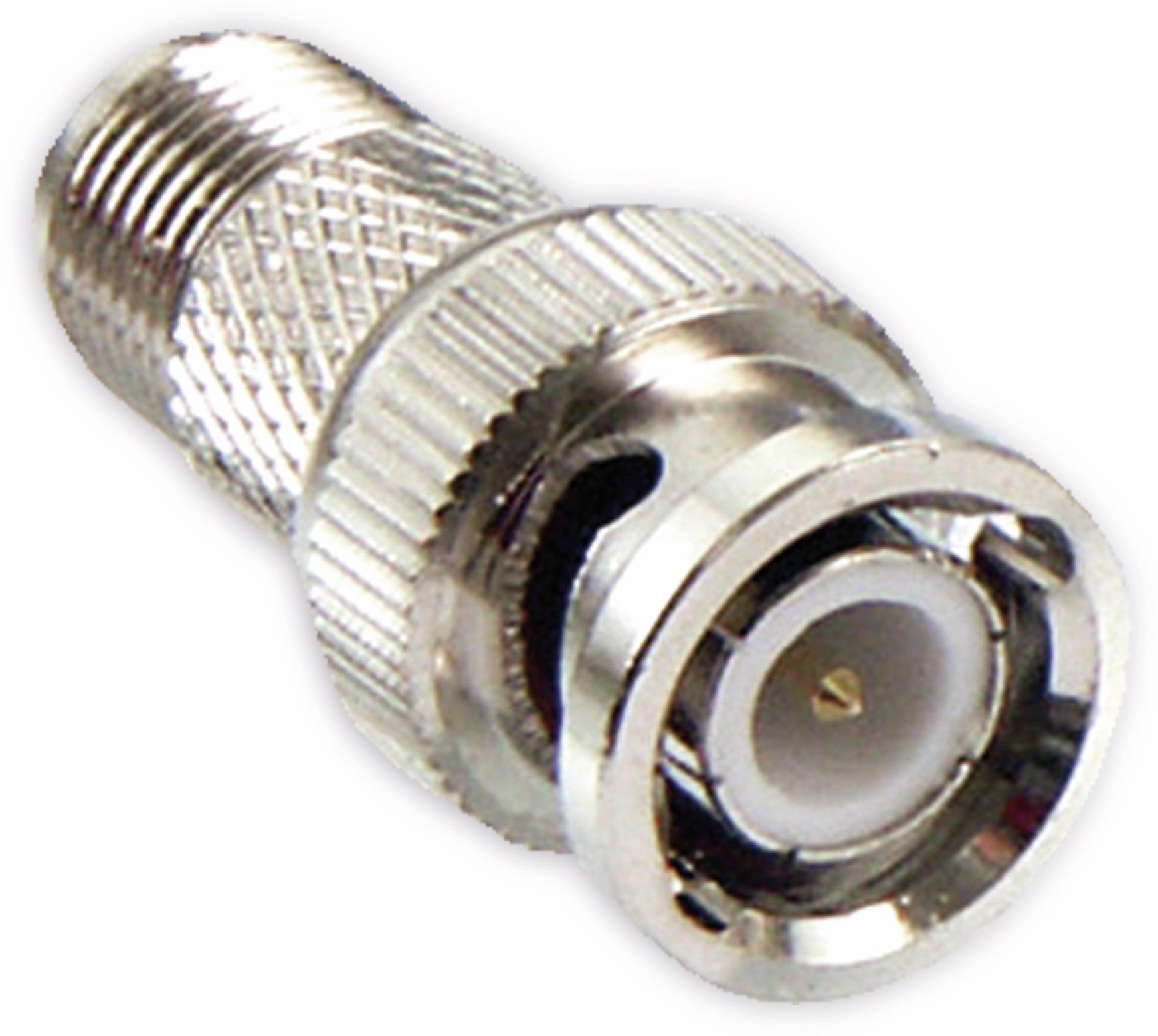 S-IMPULS BNC-Adapter, BNC-Stecker auf F-Kupplung, gerade S-IMPULS BNC-Adapter, BNC-Stecker auf F-Kupplung, gerade