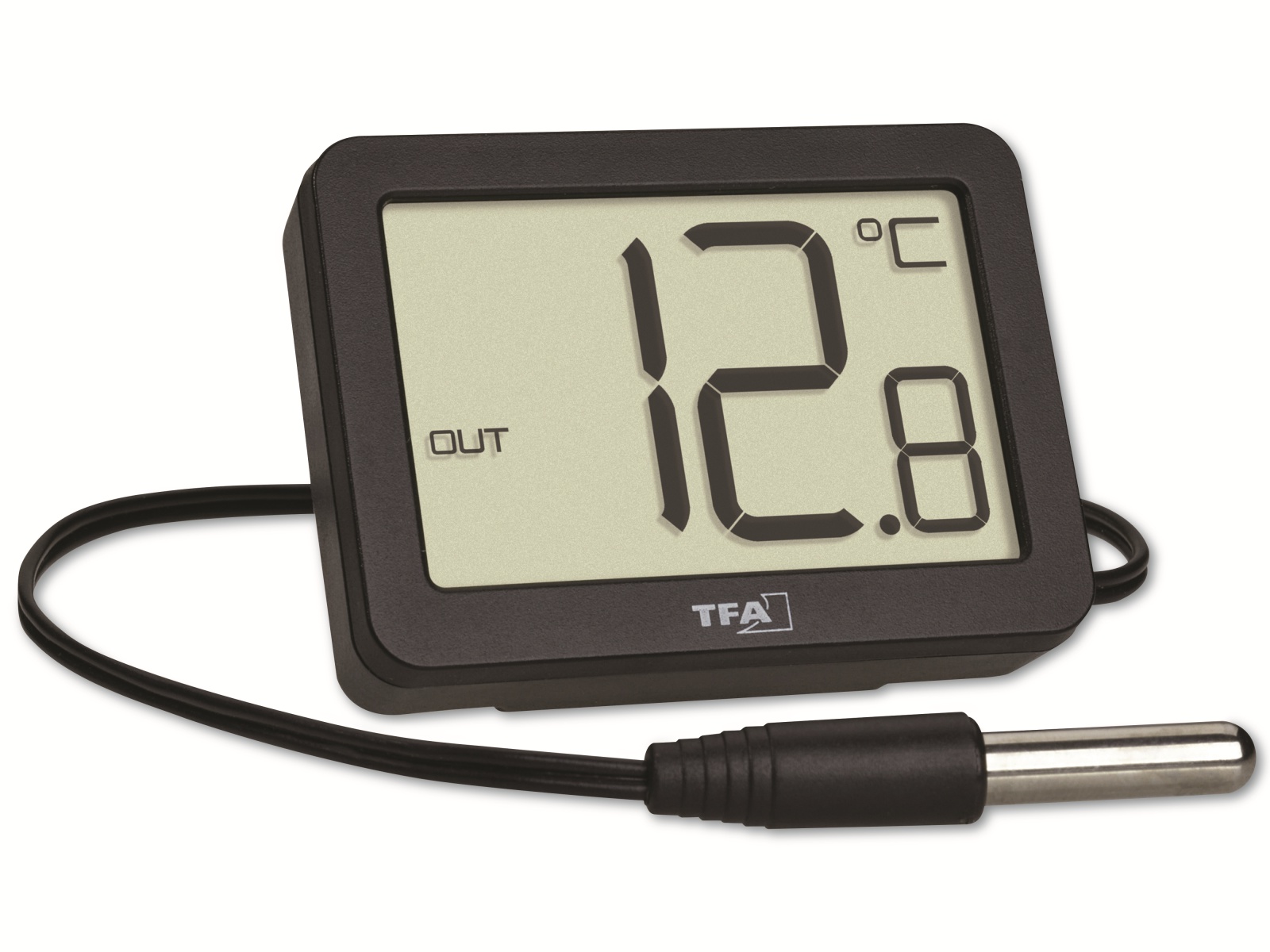 TFA Innen-/Außenthermometer 30.1066.01, Außensensor mit Kabel, digital TFA Innen-/Außenthermometer 30.1066.01, Außensensor mit Kabel, digital