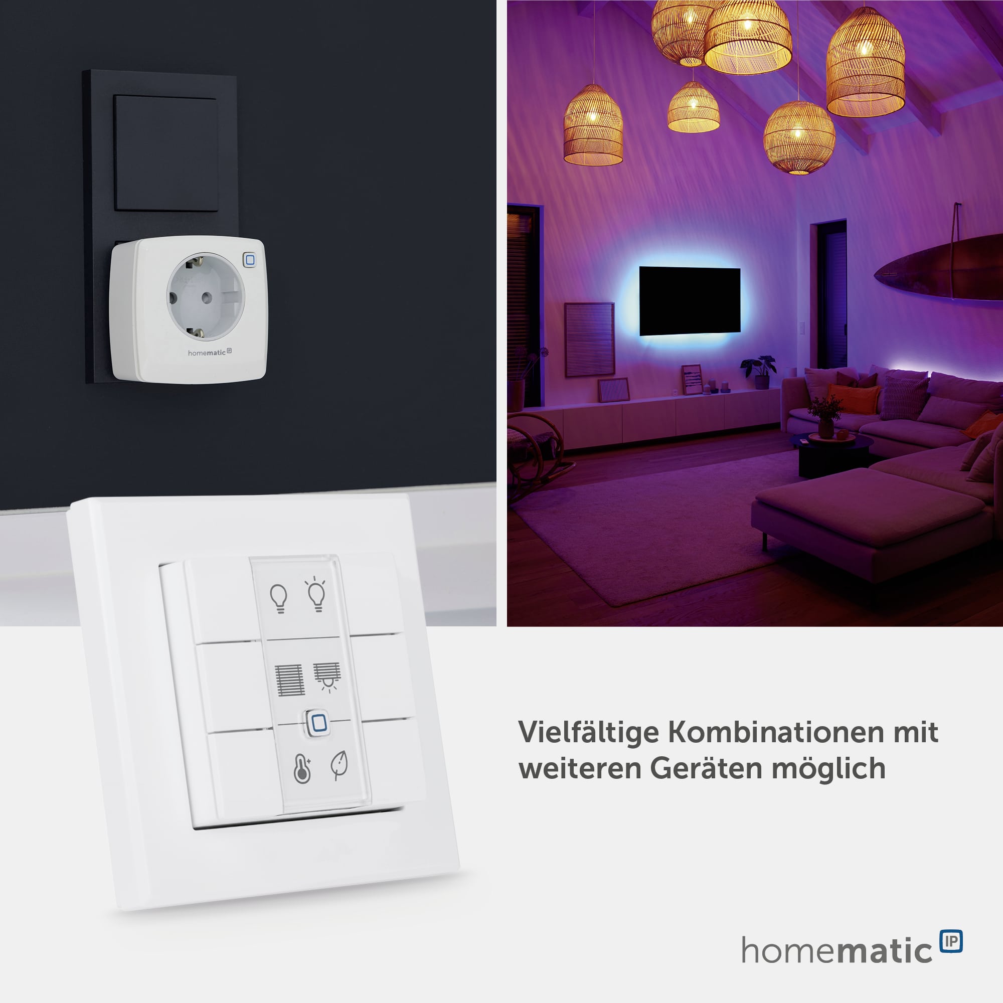 HOMEMATIC IP Smart Home 142308A0 Wandtaster 6-fach HOMEMATIC IP Smart Home 142308A0 Wandtaster 6-fach