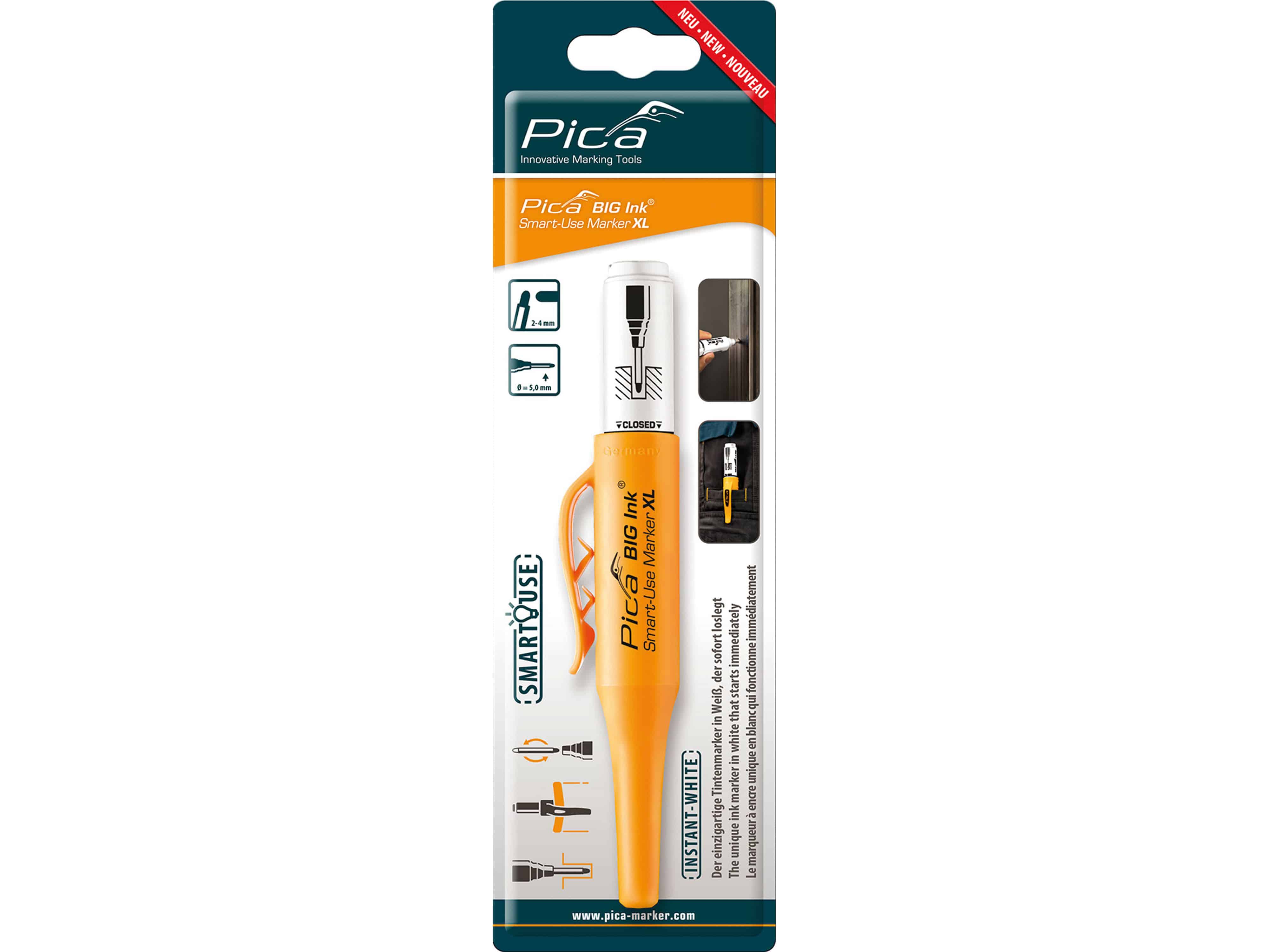 PICA BIG Ink Smart-Use Marker XL 170/52/SB, weiß PICA BIG Ink Smart-Use Marker XL 170/52/SB, weiß