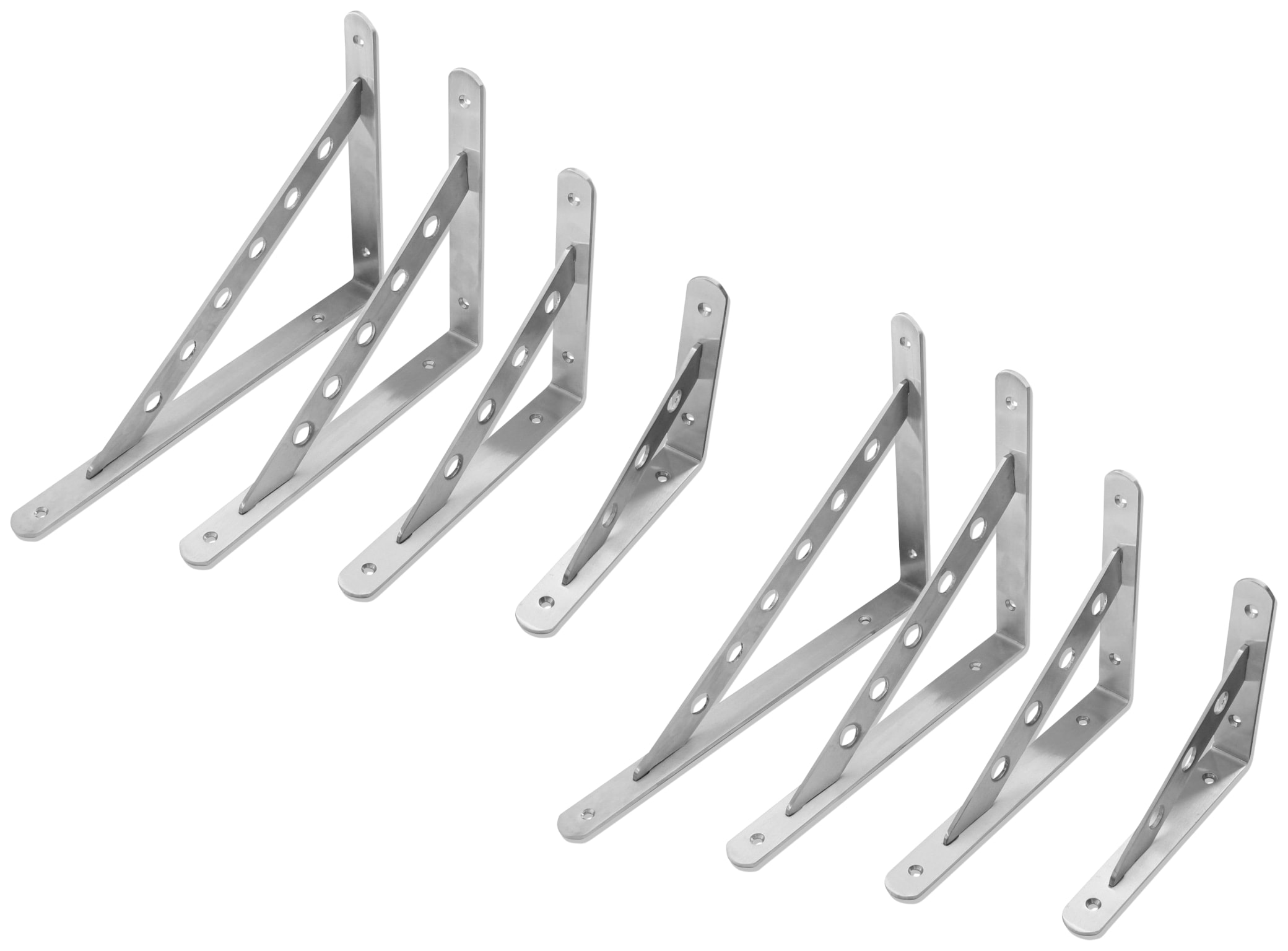 Regalwinkel, Regalträger, 400x250x25 mm, Edelstahl, 2 Stück Regalwinkel, Regalträger, 400x250x25 mm, Edelstahl, 2 Stück