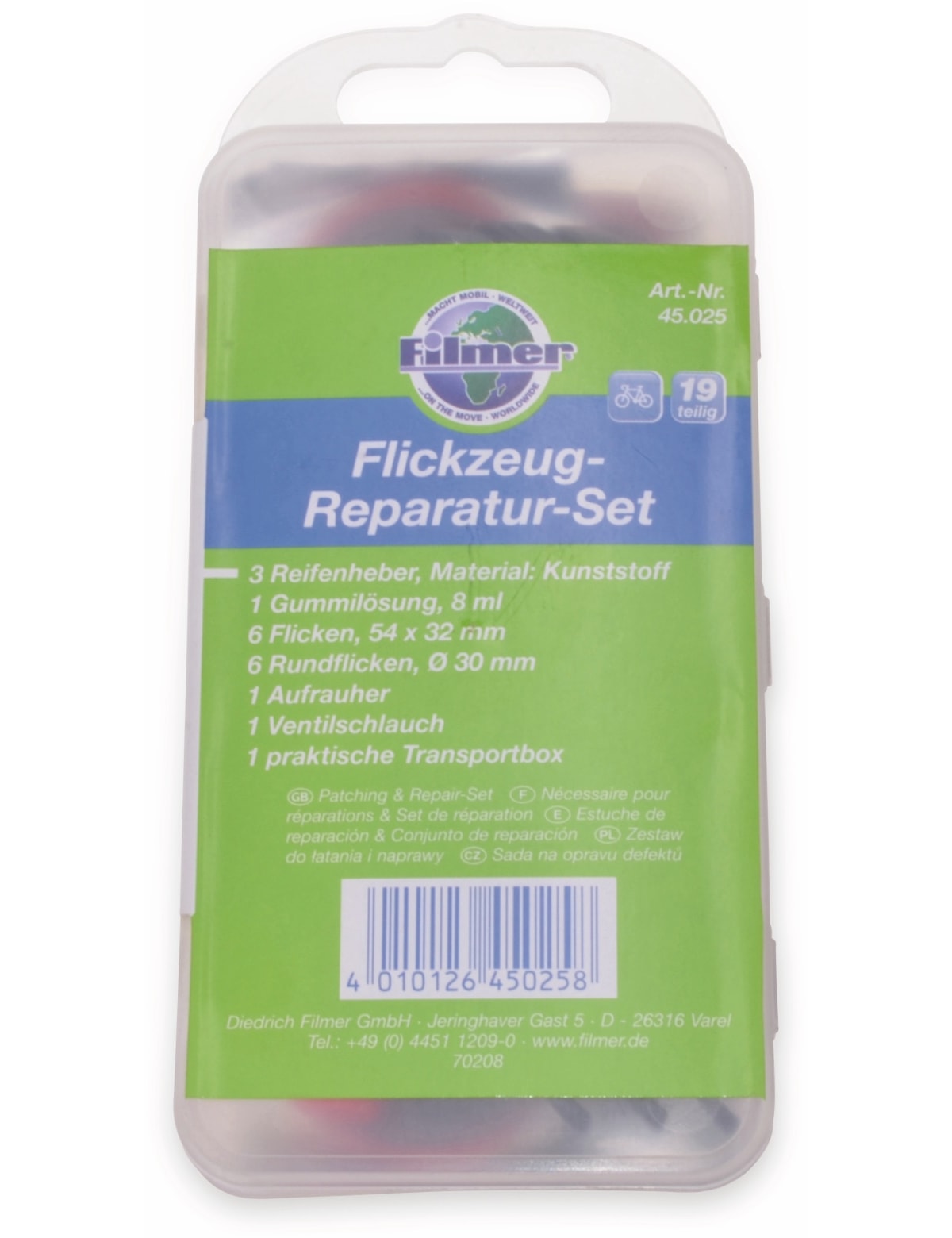 FILMER Fahrrad-Reparaturset 45025, 19-Teilig FILMER Fahrrad-Reparaturset 45025, 19-Teilig
