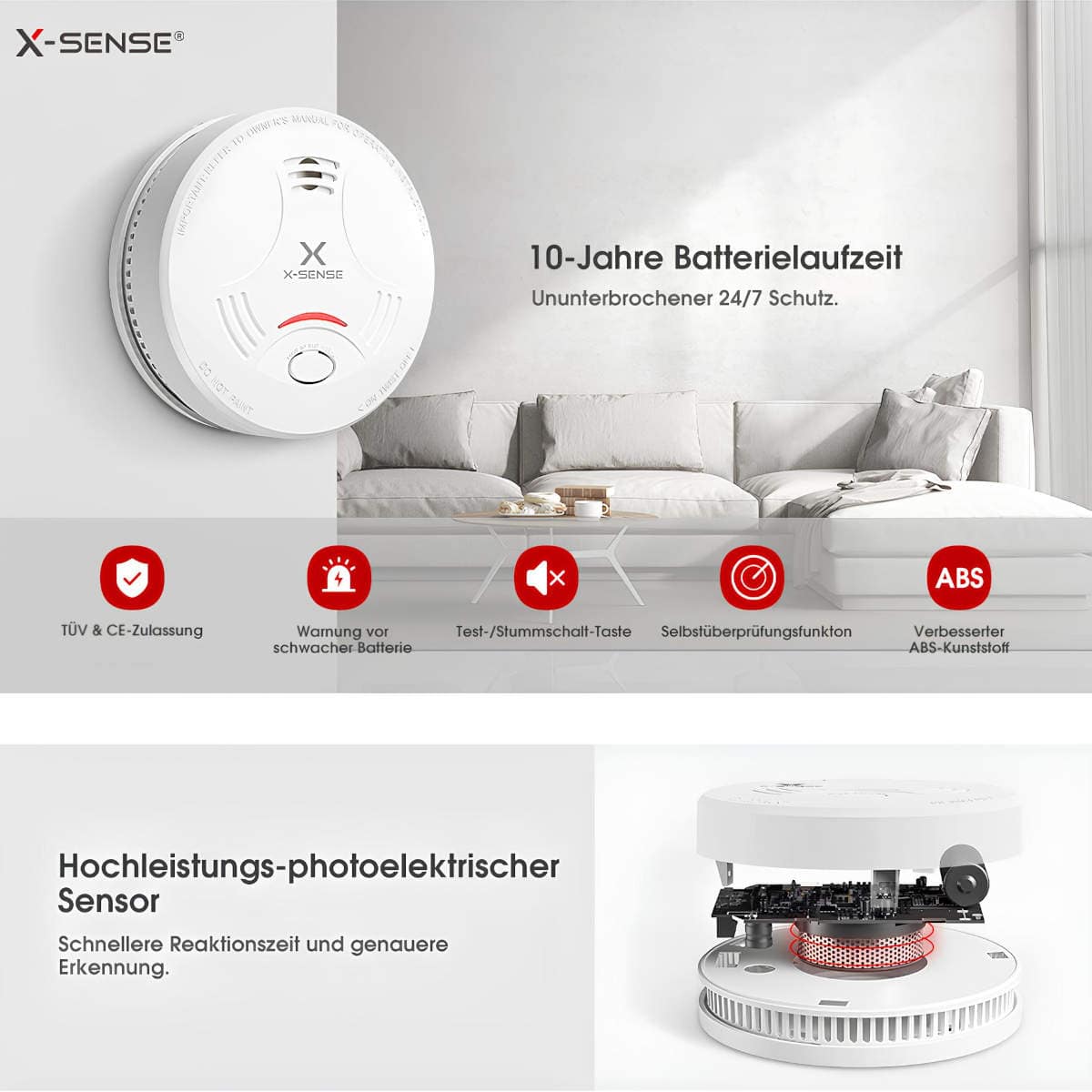X-SENSE Rauchmelder SD11 X-SENSE Autarker Rauchmelder SD11