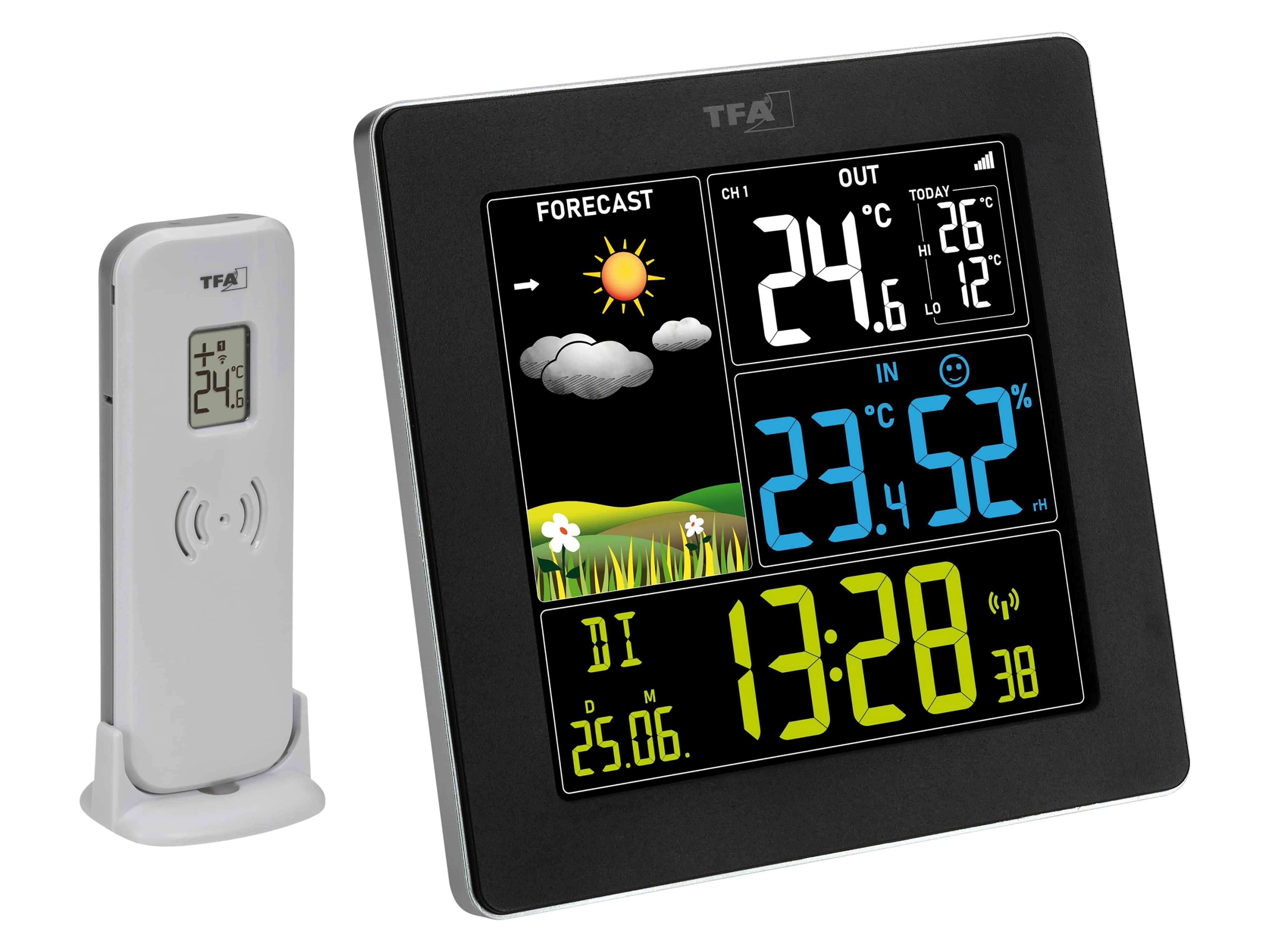 TFA Funk-Wetterstation Sun 2, mit Farbdisplay, schwarz TFA Funk-Wetterstation Sun 2, mit Farbdisplay, schwarz