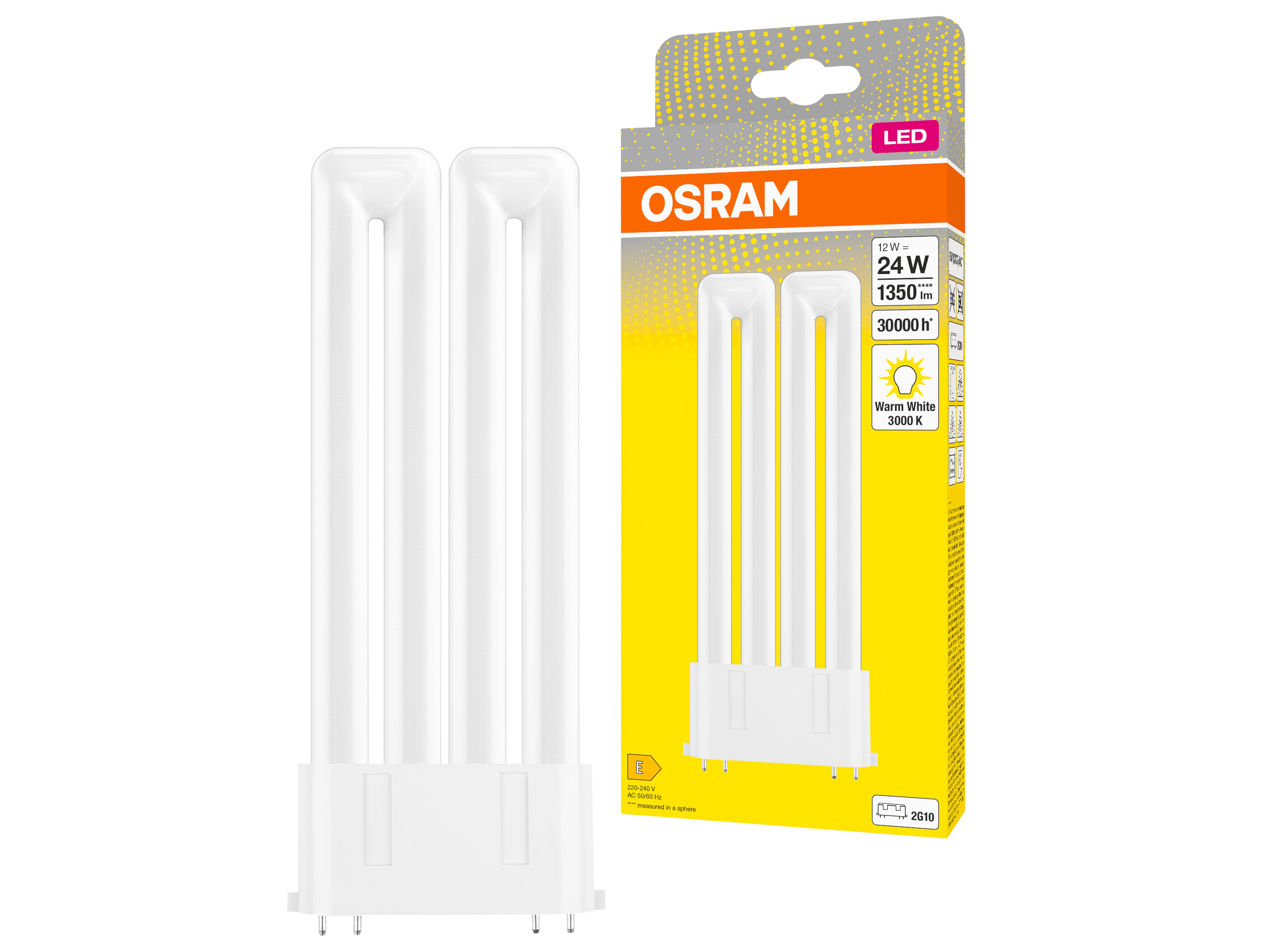 OSRAM LED-Lampe, Dulux F24, 2G10, EEK: E, 12W, 1350lm, 3000K OSRAM LED-Lampe, Dulux F24, 2G10, EEK: E, 12W, 1350lm, 3000K