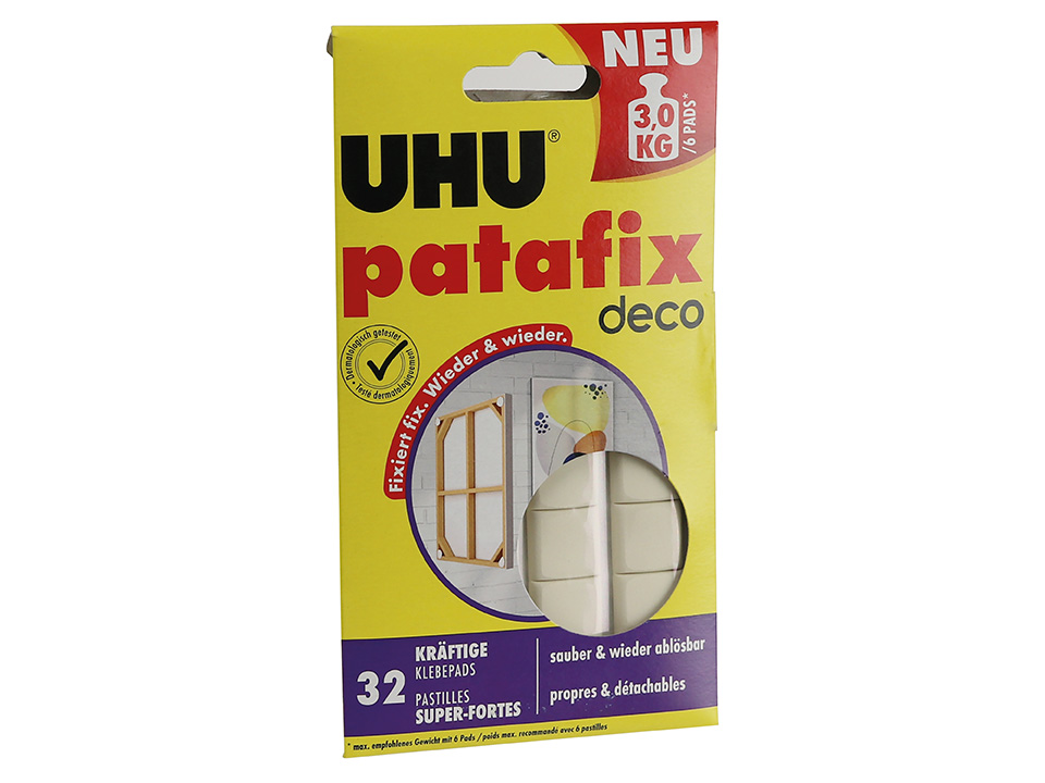UHU doppelseitige Klebepads patafix deco, 47910, 32 Stück UHU doppelseitige Klebepads patafix deco, 47910, 32 Stück