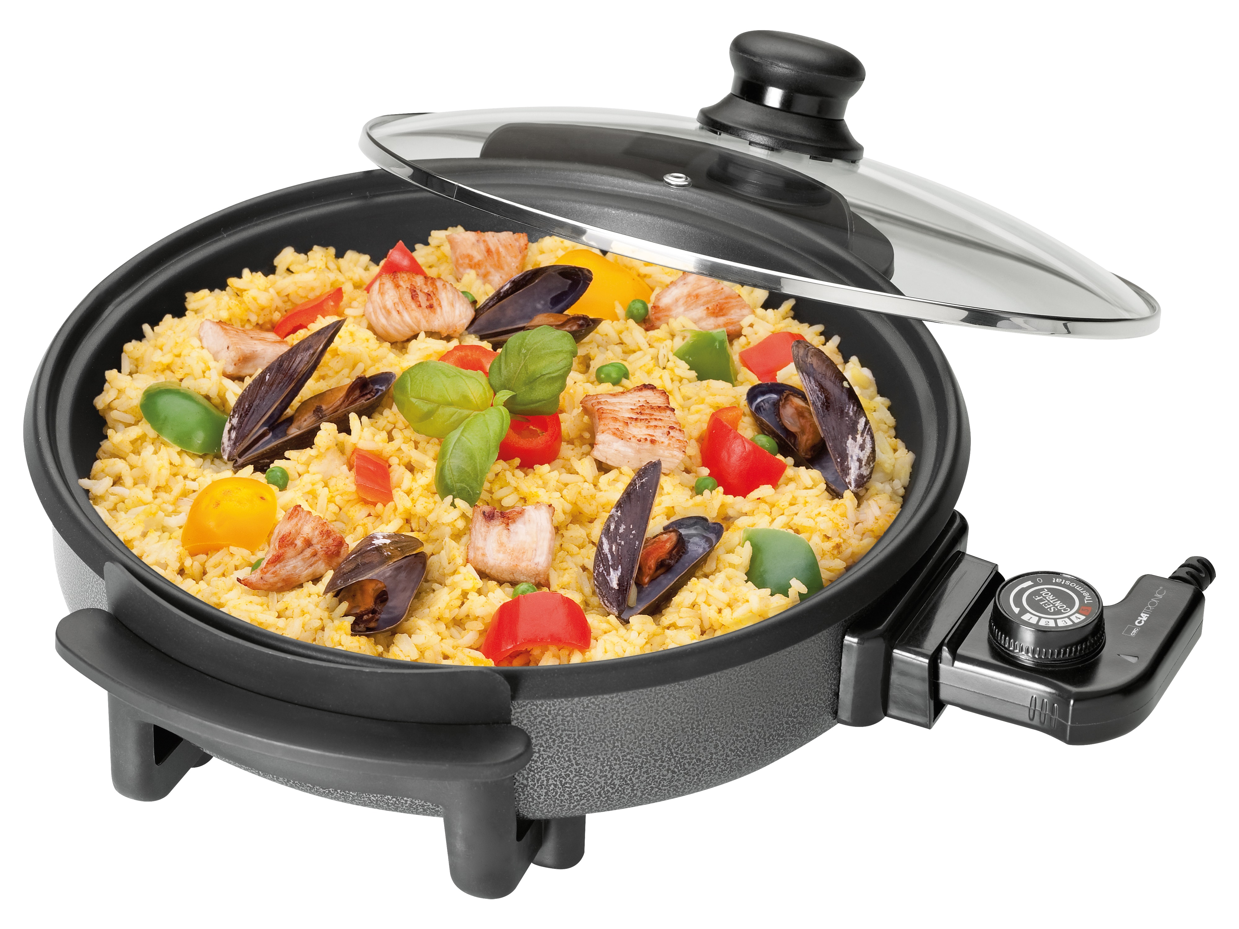 CLATRONIC Partypfanne PP 3401, Ø 32 cm, 1500 W, schwarz CLATRONIC Partypfanne PP 3401, Ø 32 cm, 1500 W, schwarz