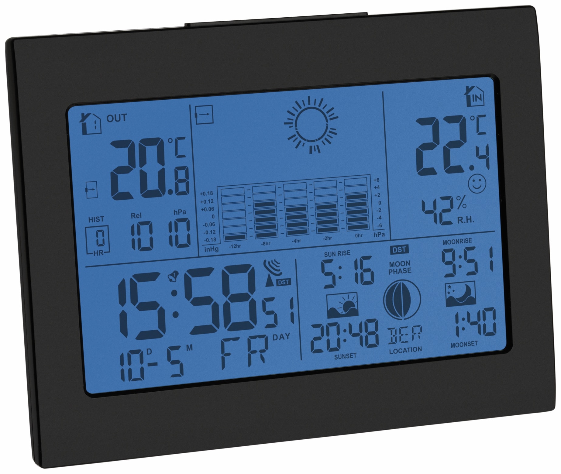 TFA Funk-Wetterstation Horizon, schwarz, 35.1155.01 TFA Funk-Wetterstation Horizon, schwarz, 35.1155.01