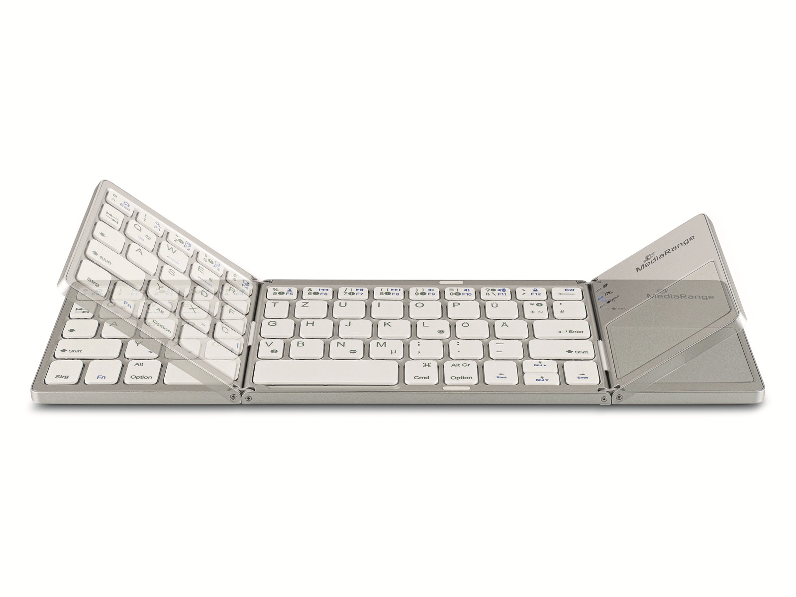 Funk-Tastatur MEDIARANGE MROS133, Touchpad, silber