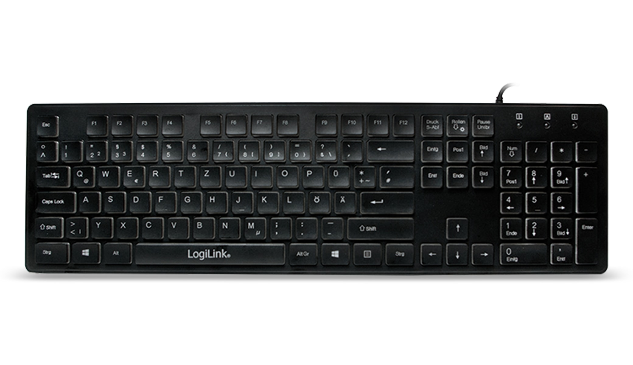 LOGILINK USB-Tastatur beleuchtet ID0138, schwarz LOGILINK USB-Tastatur beleuchtet ID0138, schwarz