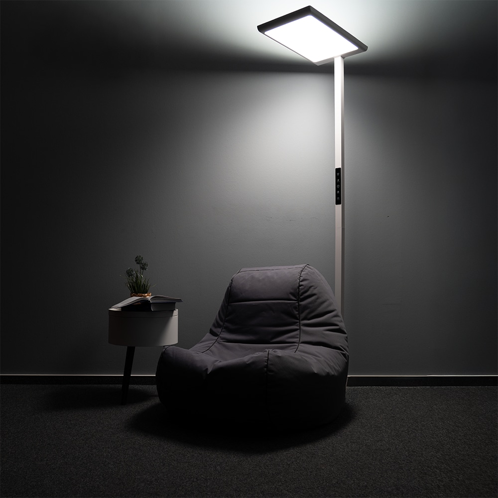 LUXULA LED-Büro-Stehleuchte, Up/Down, 100W, 4000K, EEK: F, 7000lm, IP20, dimmbar, weiß LUXULA LED-Büro-Stehleuchte, Up/Down, 100W, 4000K, EEK: F, 7000lm, IP20, dimmbar, weiß