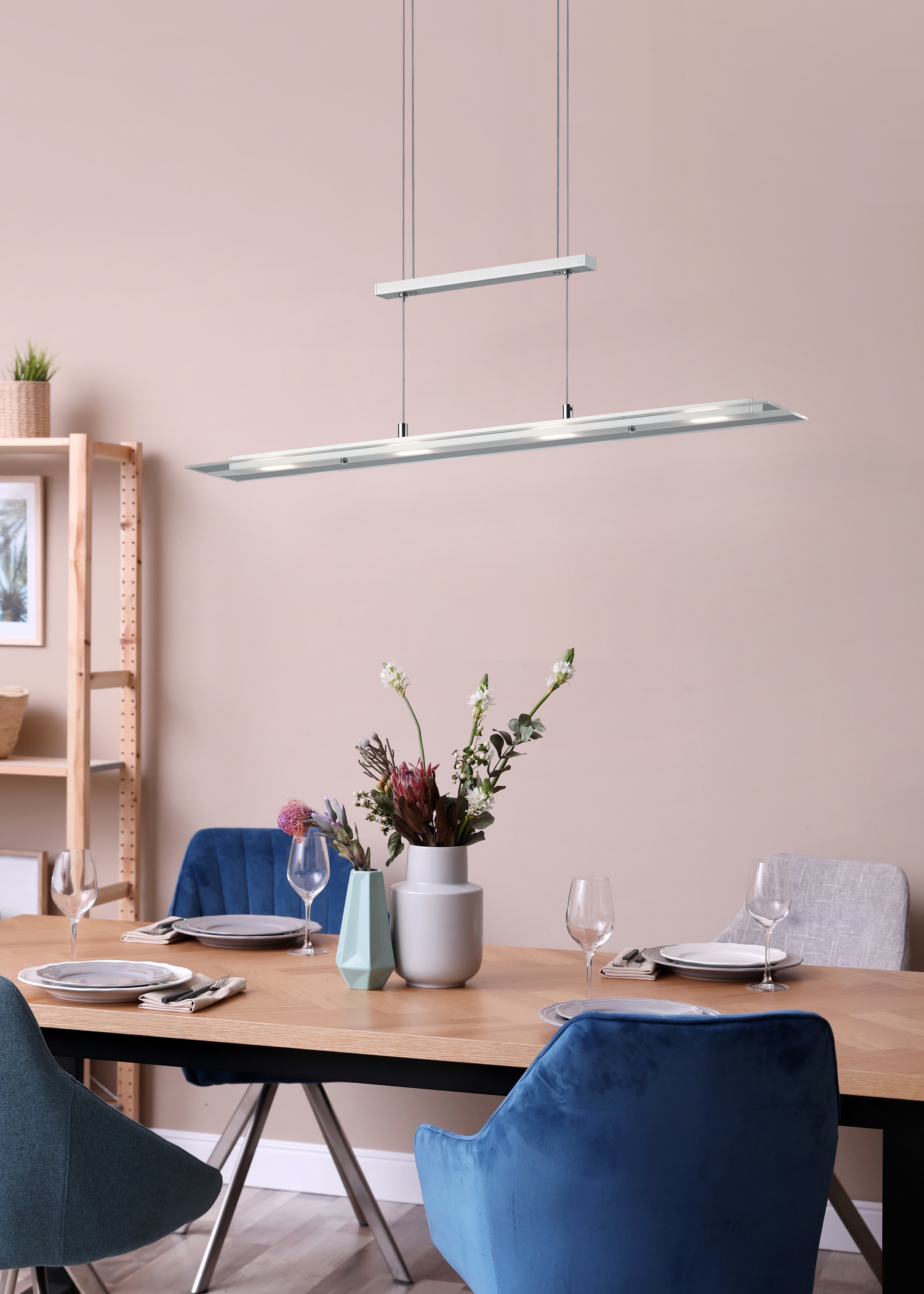 REALITY LED-Pendelleuchte Milos R32004107 nickel-matt, 20 W, 2200 lm, 3000 K REALITY LED-Pendelleuchte Milos R32004107 nickel-matt, 20 W, 2200 lm, 3000 K