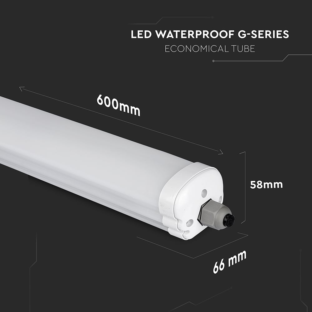 V-TAC LED-Deckenleuchte VT-2162826, EEK: E, 18W, 2430lm, 6500K, 120°, IP65, 60cm