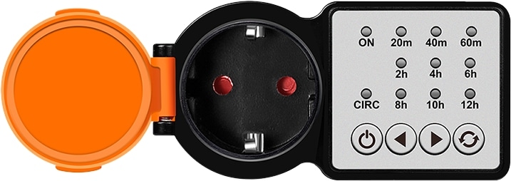 LOGILINK Outdoor Zeitschaltuhr ET0015, CEE 7/3, Timer, IP44, 3600 W, schwarz/orange Outdoor Zeitschaltuhr LOGILINK, CEE 7/3, Timer, IP44, 3600 W, schwarz/orange