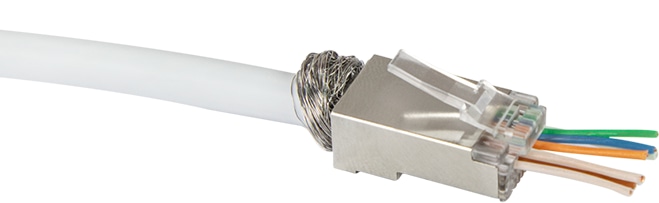 LOGILINK RJ45-Modularstecker, Cat.6, geschirmt, vorne offen, 50 Stk. LOGILINK RJ45-Modularstecker, Cat.6, geschirmt, vorne offen, 50 Stk.