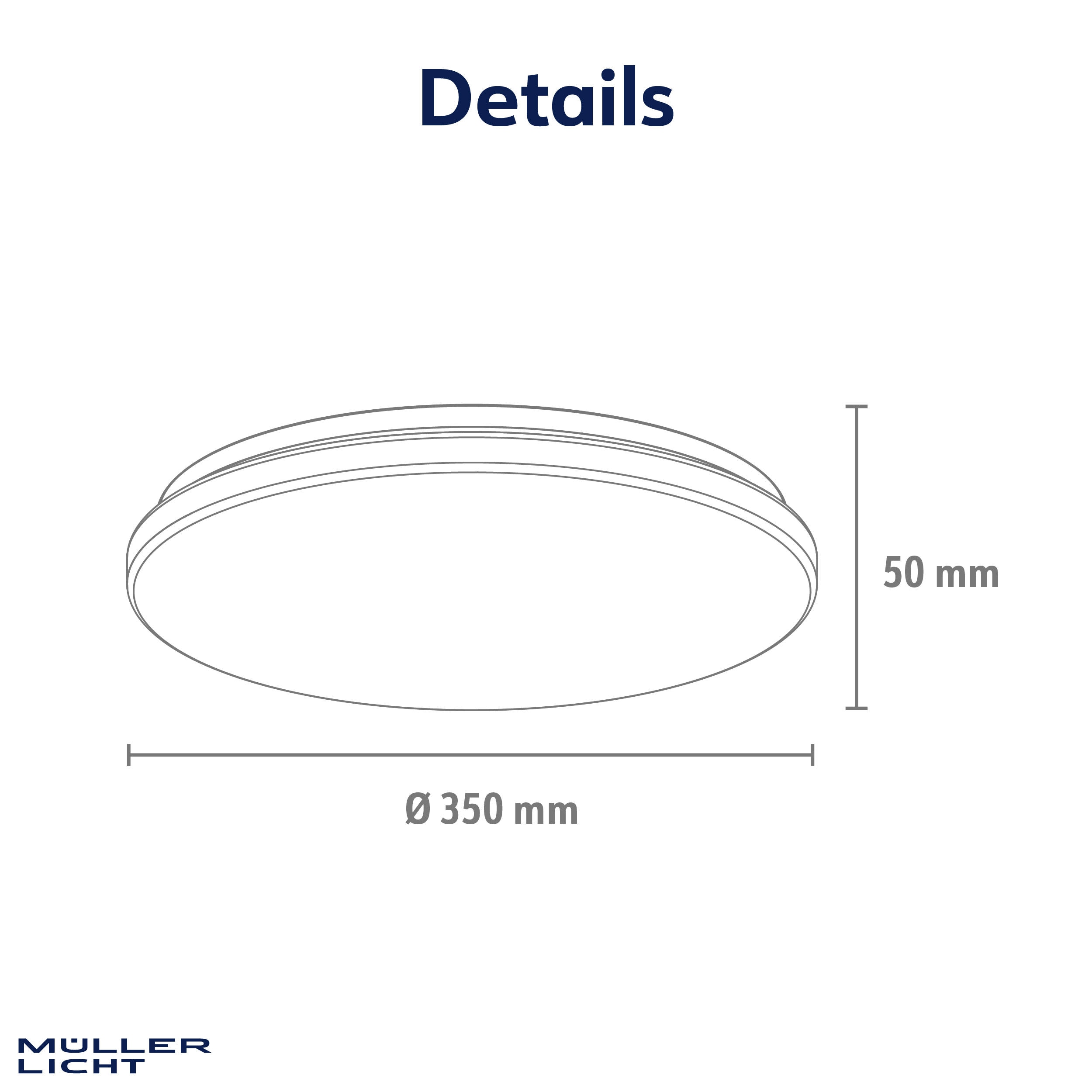 MÜLLER-LICHT LED-Deckenleuchte Rami 36 white, 24W, 2500lm, 2700-6500K, IP20, CCT MÜLLER-LICHT LED-Deckenleuchte Rami 36 white, 24W, 2500lm, 2700-6500K, IP20, CCT