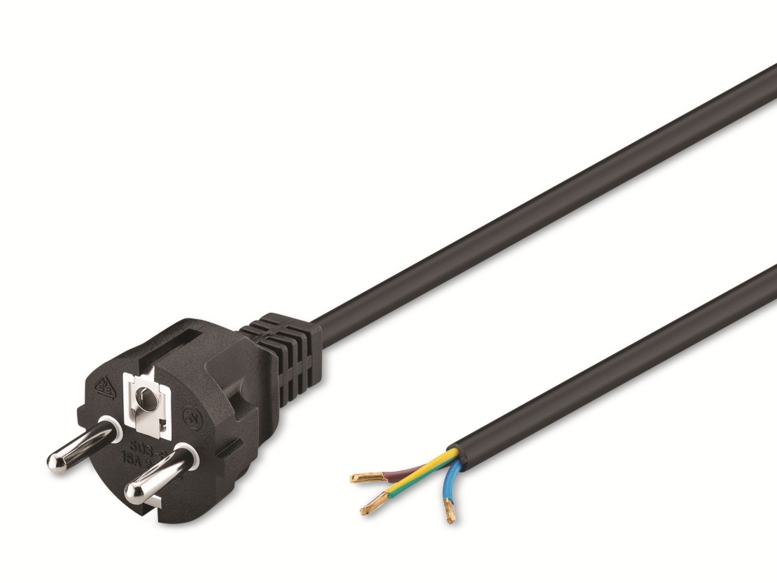 GOOBAY Schutzkontaktkabel NK 116 S-200, 2 m, schwarz GOOBAY Schutzkontaktkabel NK 116 S-200, 2 m, schwarz