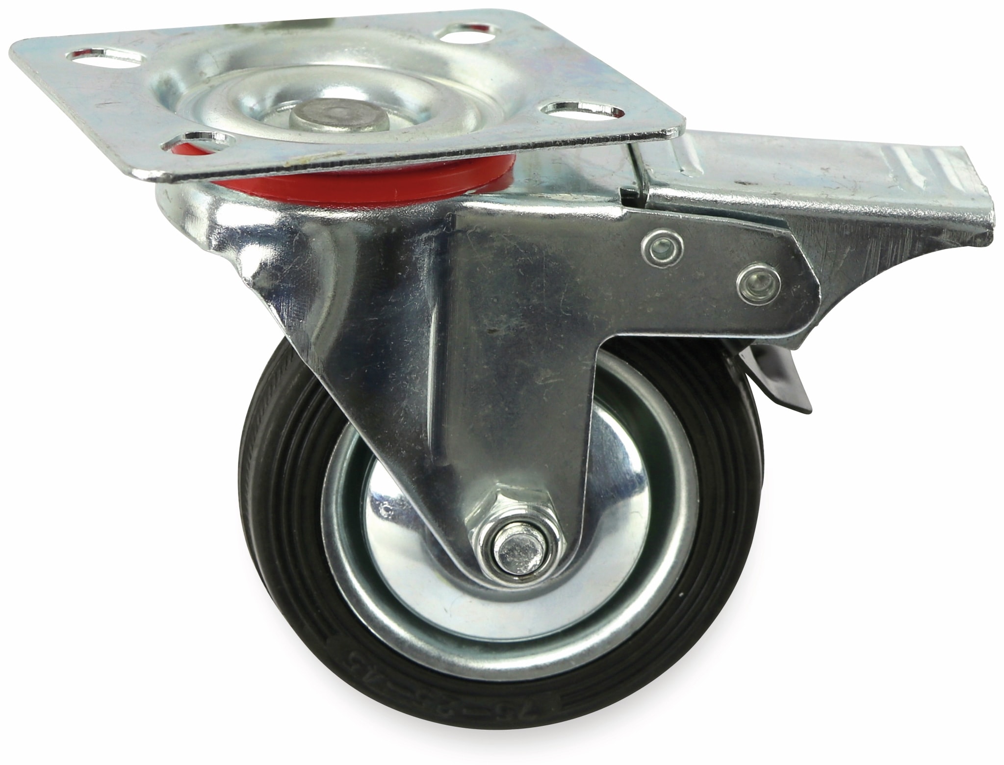 MASTERPROOF Lenkrolle Kugelgelagert 2075, Vollgummi, Ø 75 mm, gebremst MASTERPROOF Lenkrolle Kugelgelagert 2075, Vollgummi, Ø 75 mm, gebremst