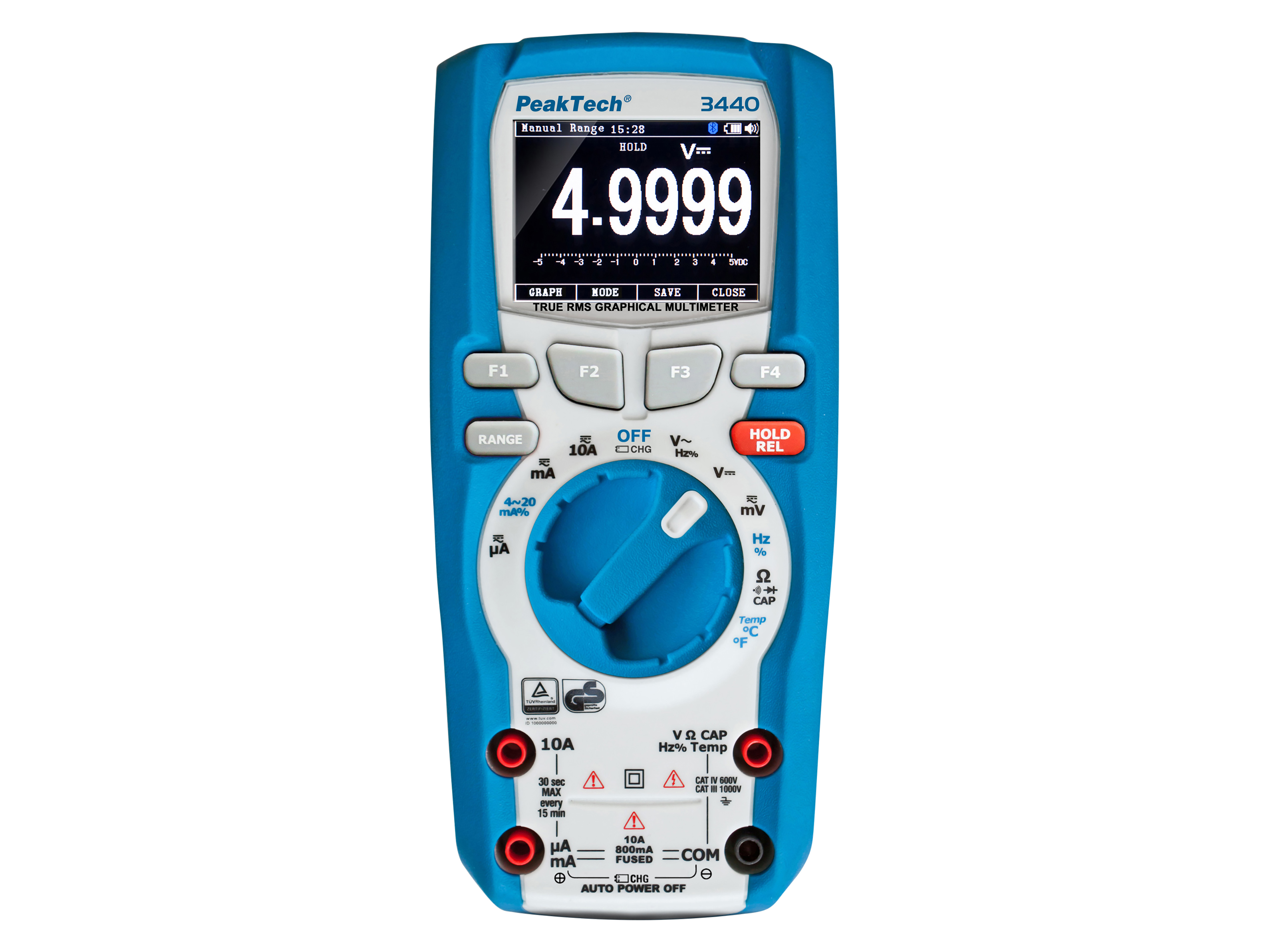 PEAKTECH Grafisches Multimeter, P 3440, 1000 V AC/DC, 10 A AC/DC, Bluetooth PEAKTECH Grafisches Multimeter, P 3440, 1000 V AC/DC, 10 A AC/DC, Bluetooth