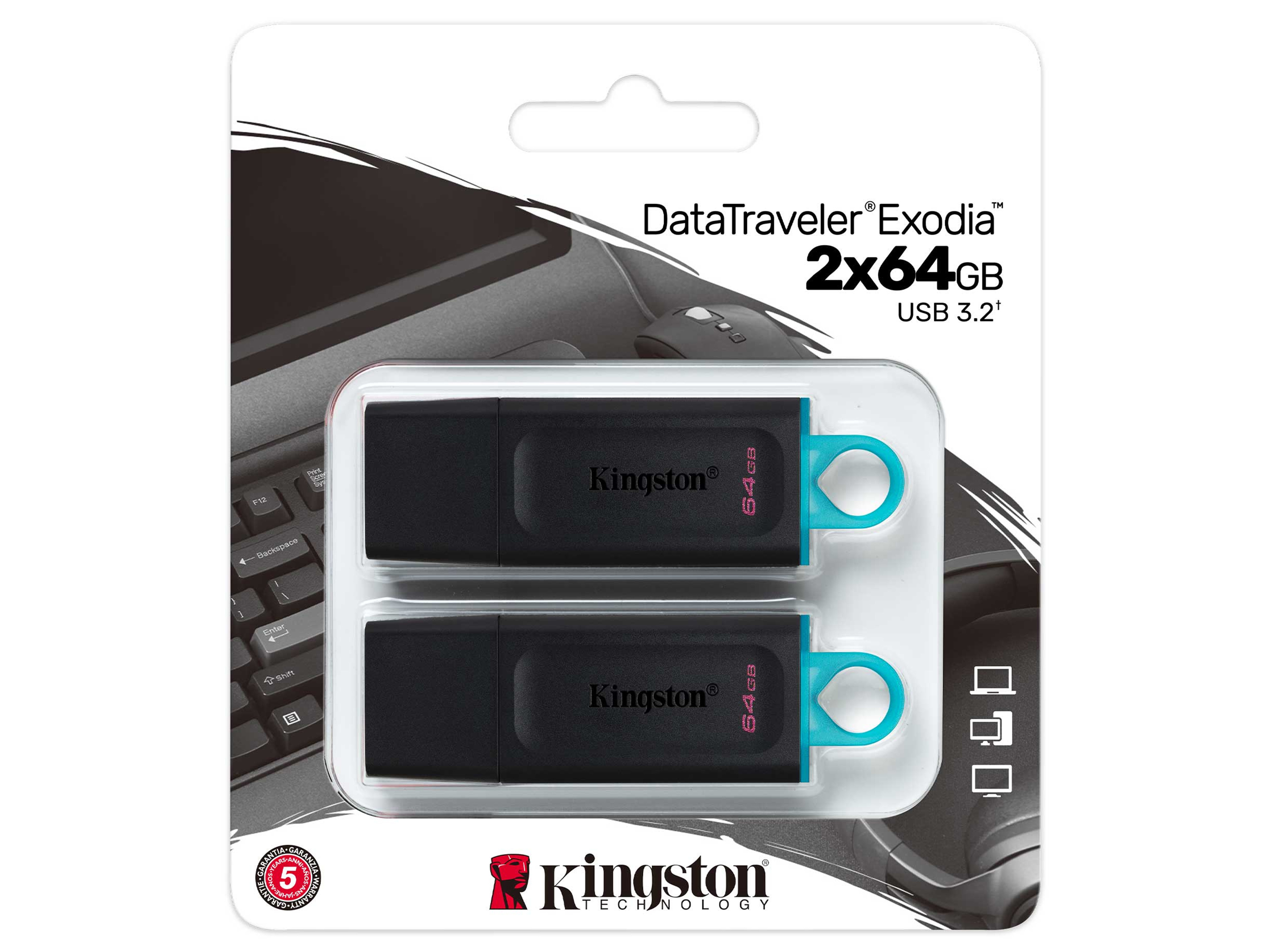 KINGSTON USB 3.0-Stick DataTraveler Exodia 64GB 2er Pack KINGSTON USB 3.0-Stick DataTraveler Exodia 64GB