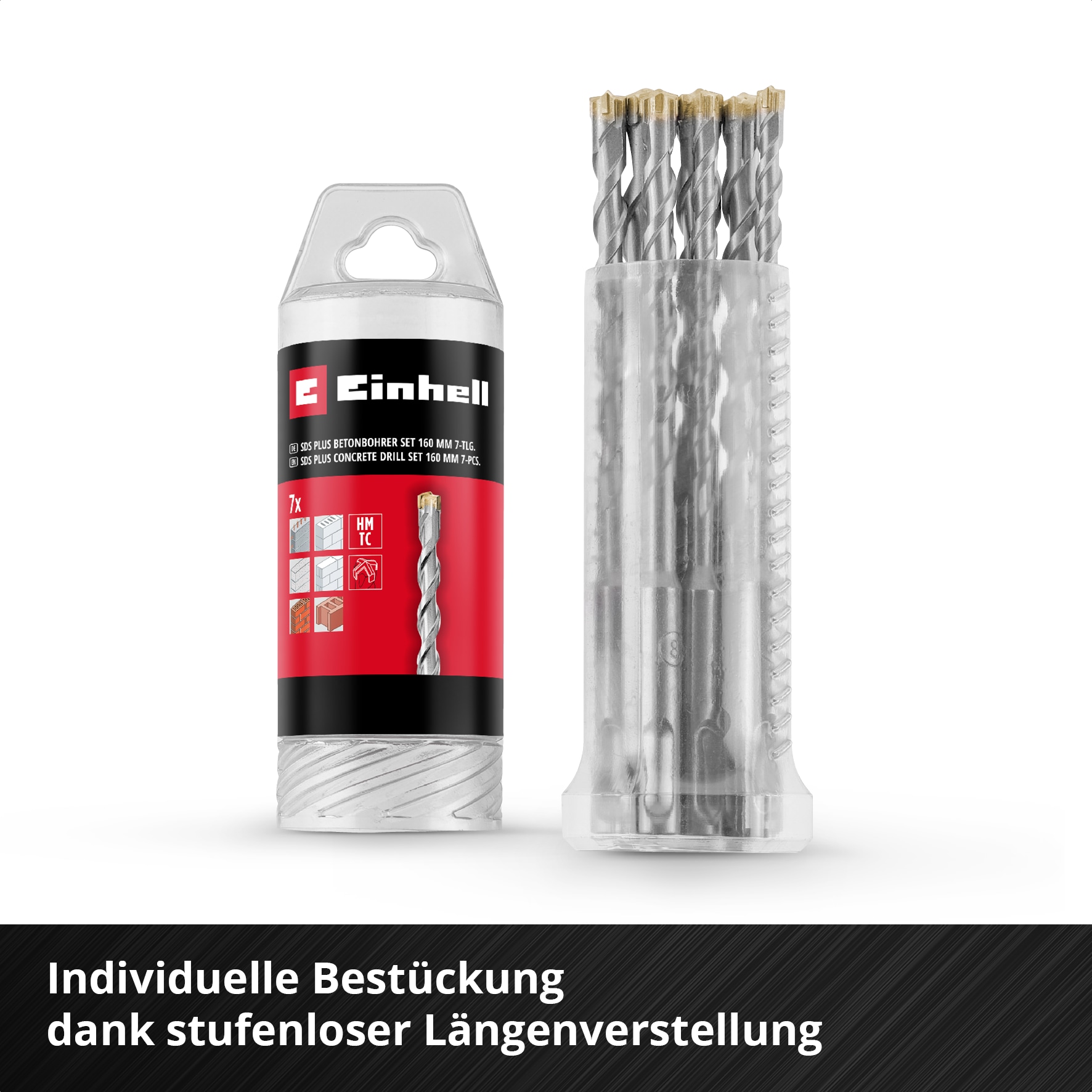 EINHELL SDS-Plus Hammerbohrer-Set 265510, 6-14 mm, 160 mm, 7-teilig EINHELL SDS-Plus Hammerbohrer-Set 265510, 6-14 mm, 160 mm, 7-teilig