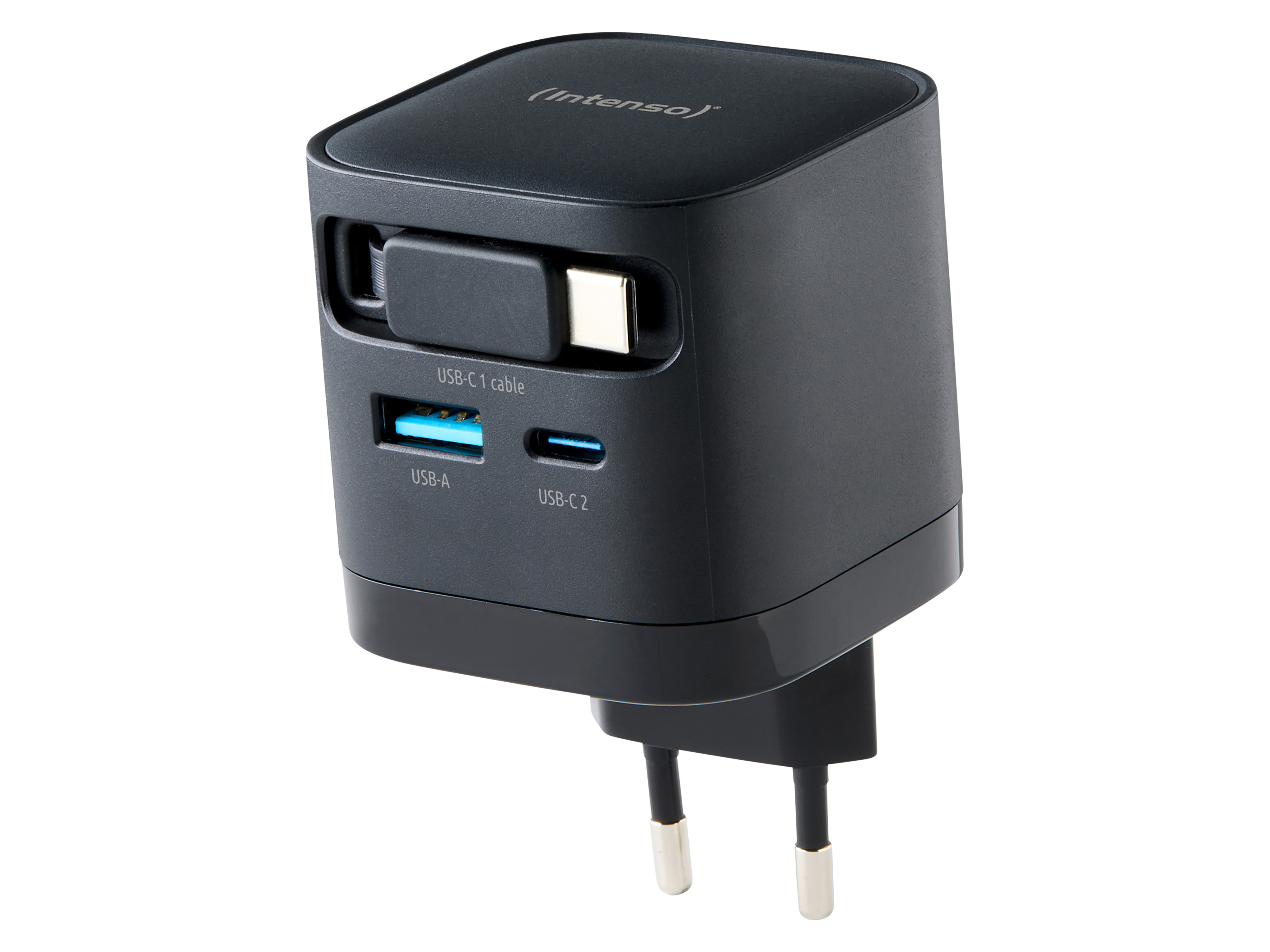 INTENSO Schnellladegerät 7806520, 65 W, Schwarz INTENSO Netzteil 7806520, 65 W, Schwarz