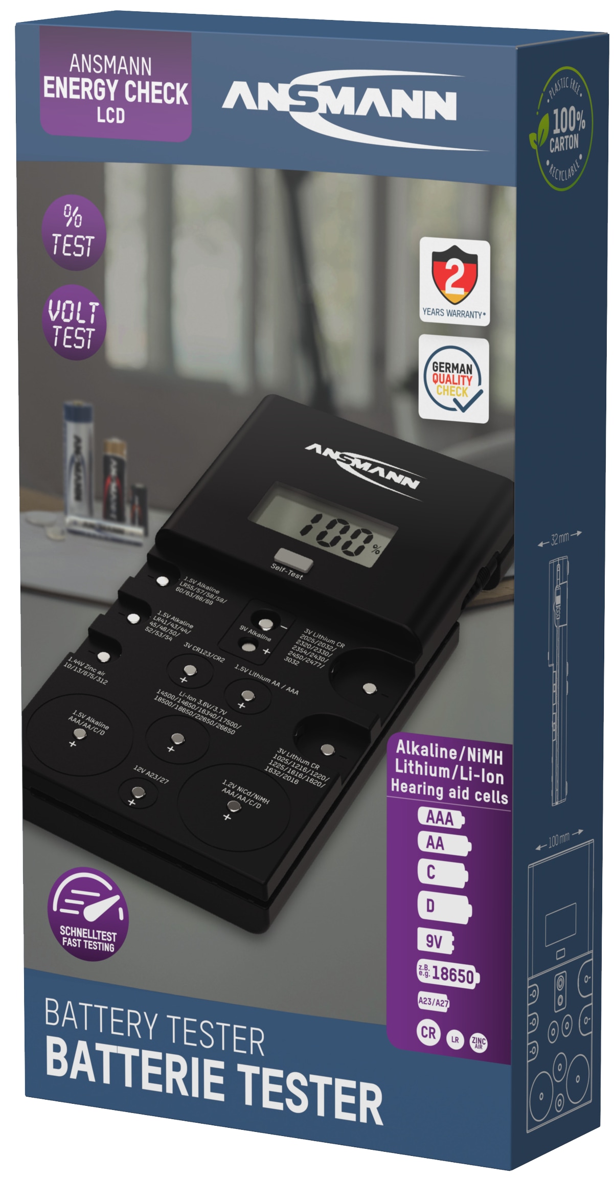 ANSMANN Batterietester, ENERGY CHECK LCD-cb ANSMANN Batterietester, ENERGY CHECK LCD-cb