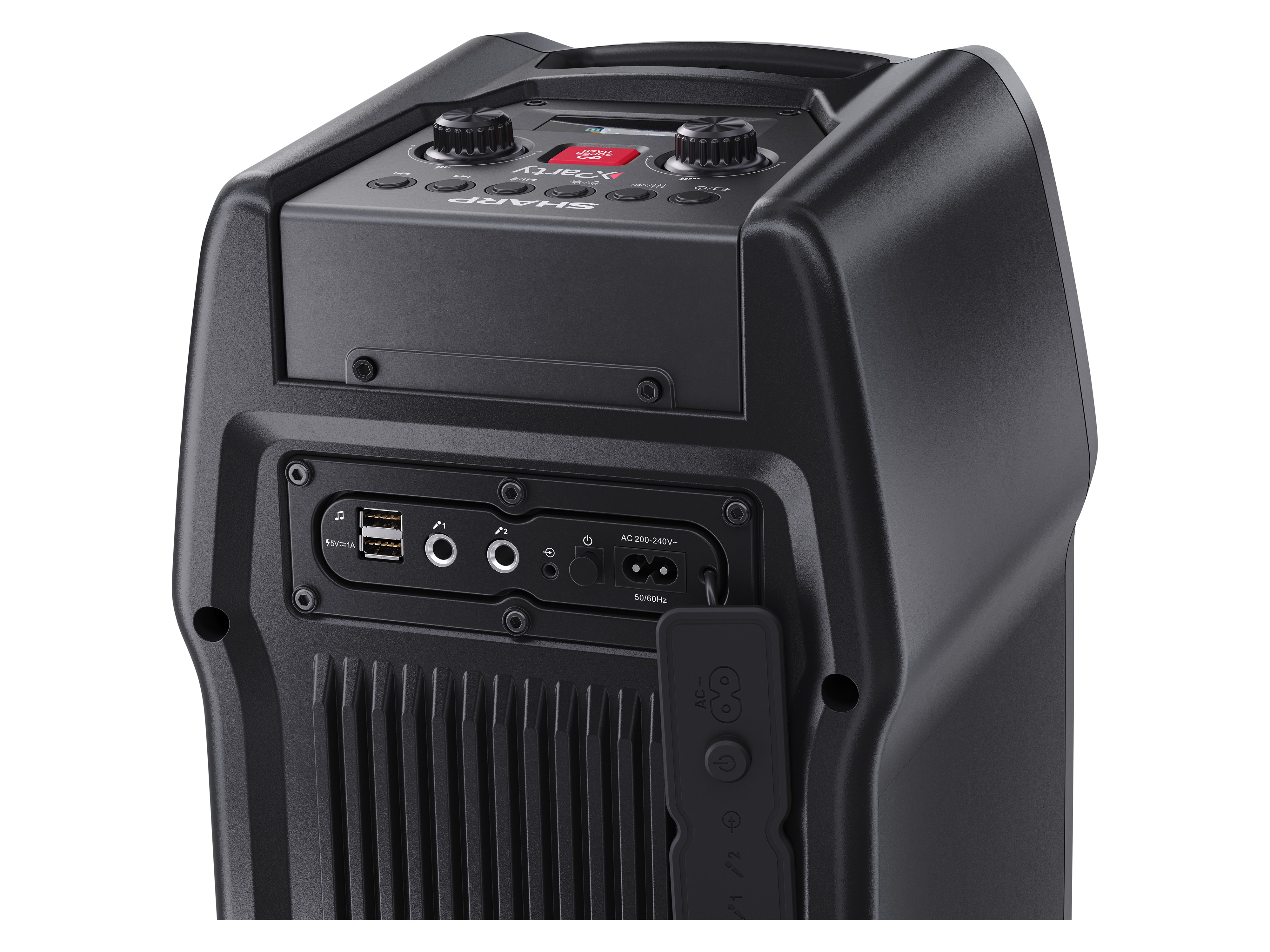 SHARP Bluetooth Party-Lautsprecher PS931, 180 W, schwarz SHARP Bluetooth Party-Lautsprecher PS931, 180 W, schwarz