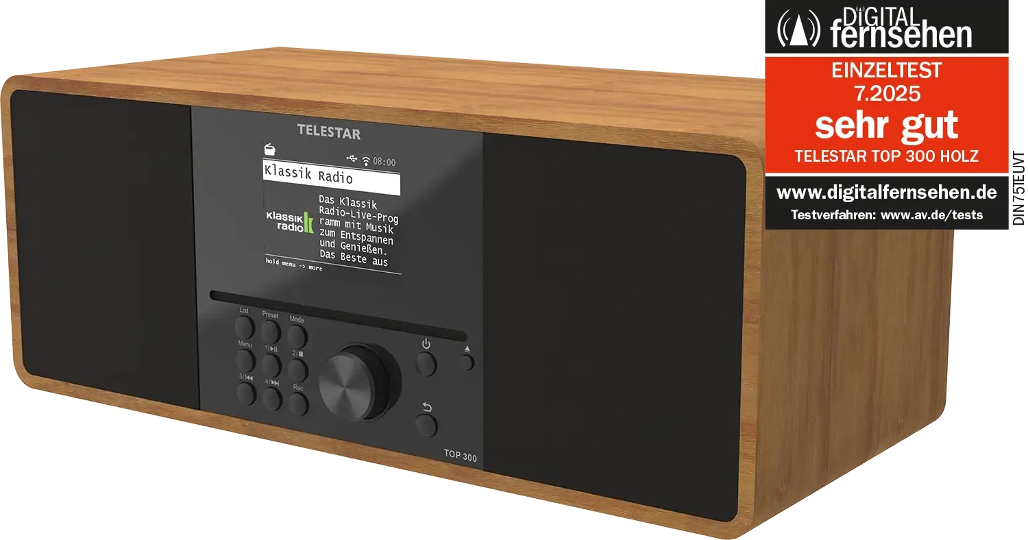 TELESTAR Digitalradio TOP 300, DAB+/UKW, Bluetooth, Holzoptik TELESTAR Digitalradio TOP 300, DAB+/UKW, Bluetooth, Holzoptik