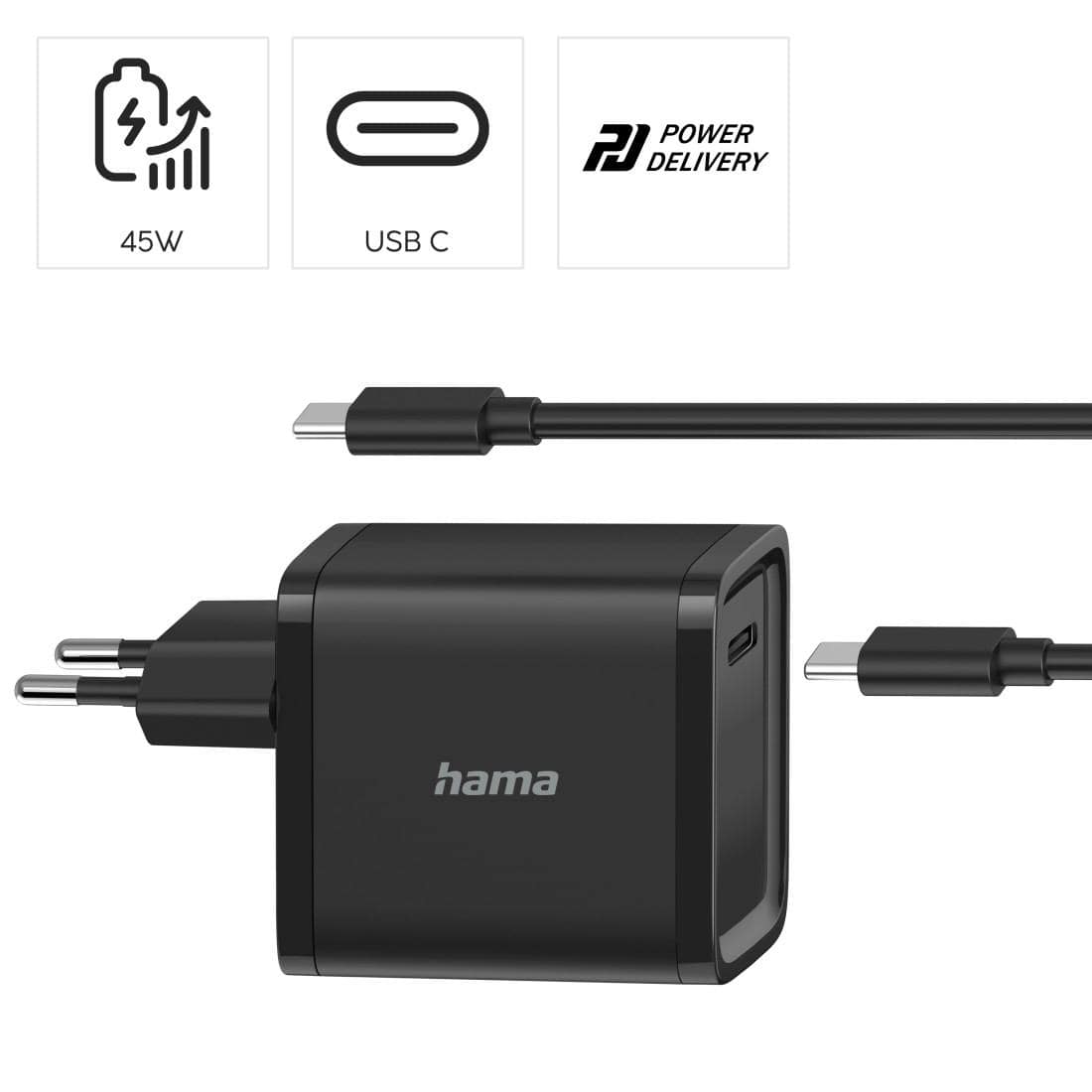 HAMA Notebook-Netzteil 200005 45W USB-C PD HAMA Notebook-Netzteil 200005 45W USB-C PD
