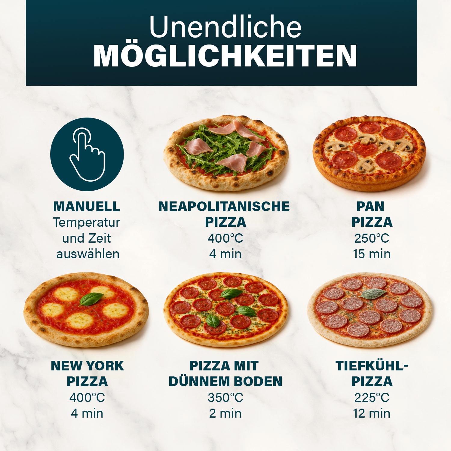 PRINCESS Pizzaofen Pro Max, 15L, 400°C, mit Pizzastein & Schaufel, 2100W PRINCESS Pizzaofen Pro Max, 15L, 400°C, mit Pizzastein & Schaufel, 2100W