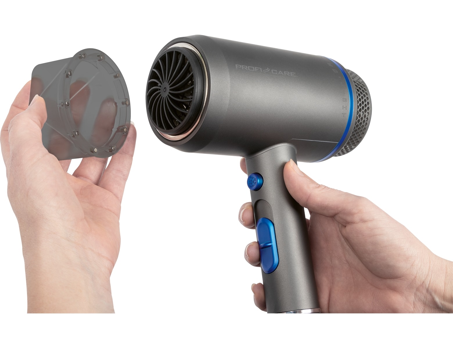 PROFI CARE Haartrockner PC-HT 3082, 1800 W, Ionic, LED, anthrazit PROFI CARE Haartrockner PC-HT 3082, 1800 W, Ionic, LED, anthrazit