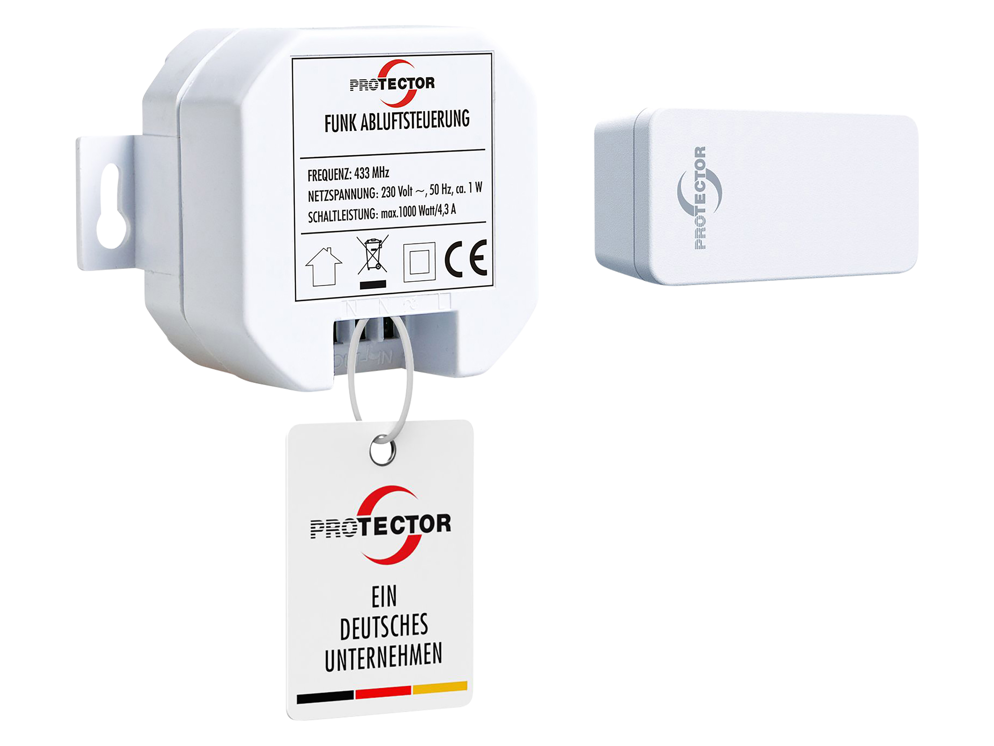 PROTECTOR Funk Abluftsteuerung ASK 6020, mit Kinetik Fenster-Sender, Einbauvariante PROTECTOR Funk Abluftsteuerung ASK 6020, mit Kinetik Fenster-Sender, Einbauvariante