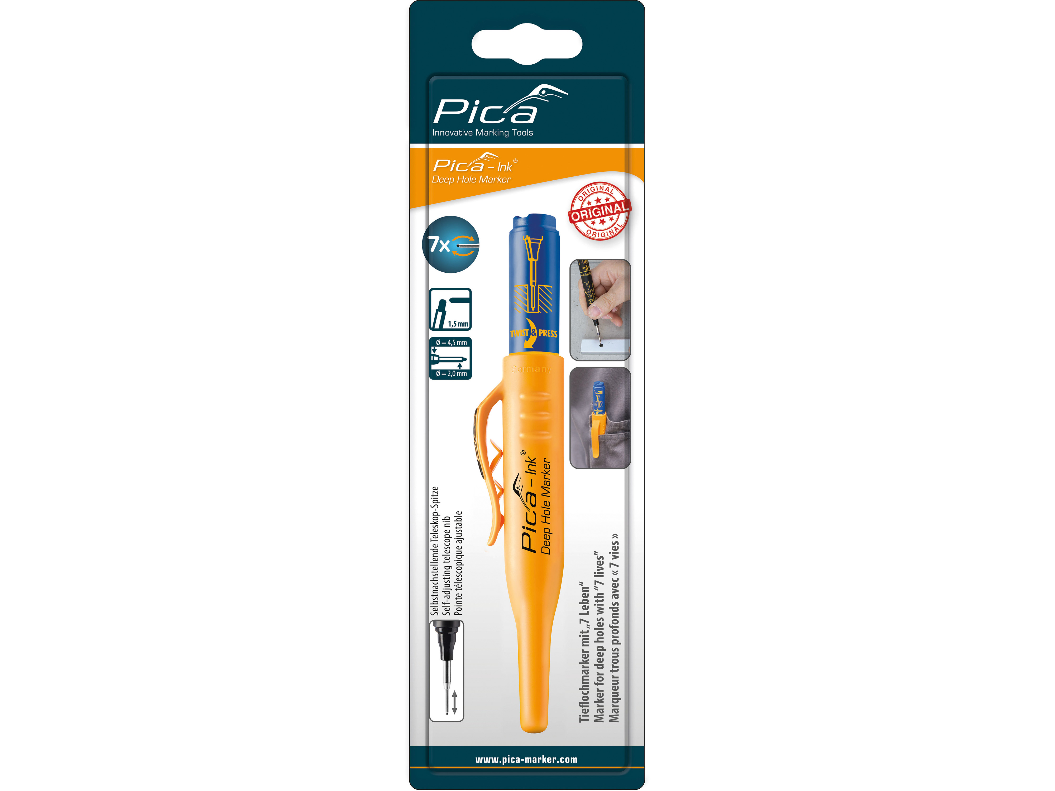 PICA Ink Tieflochmarker 150/41/SB, blau PICA Ink Tieflochmarker 150/41/SB, blau