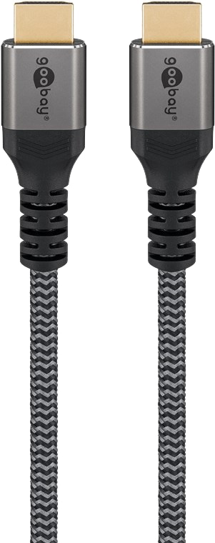 GOOBAY HDMI Kabel Plus Ultra High Speed 8K schwarz/silber, 2 m GOOBAY HDMI Kabel Plus Ultra High Speed 8K schwarz/silber, 2 m