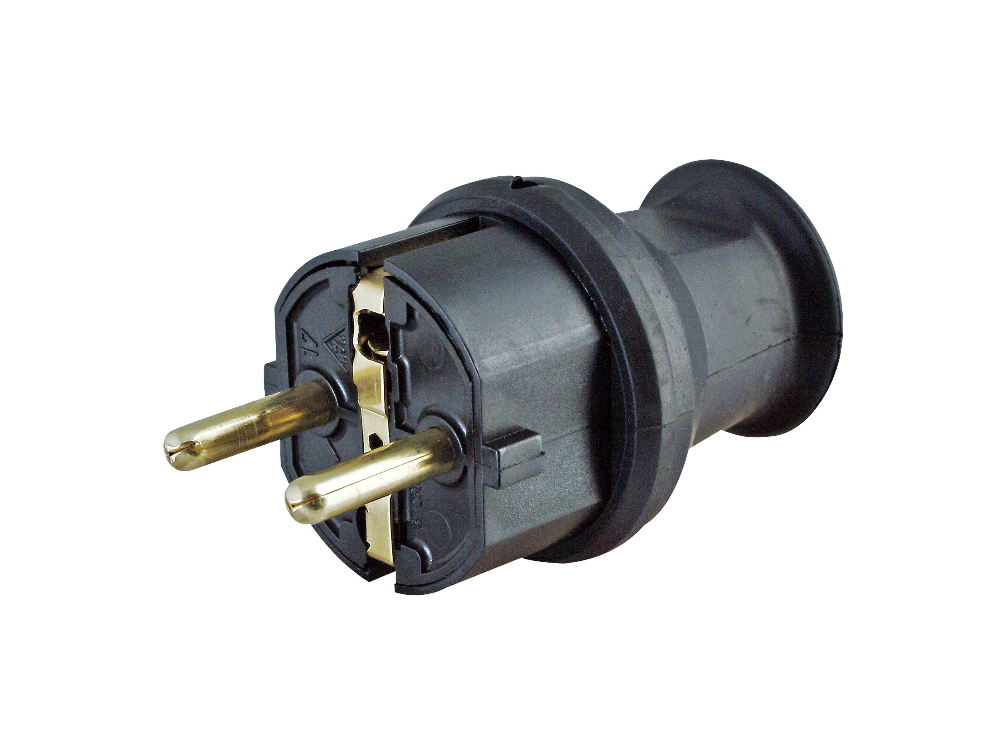 KOPP Schutzkontakt-Stecker 179716005 klein, mit Knickschutz, schwarz KOPP Schutzkontakt-Stecker 179716005 klein, mit Knickschutz, schwarz