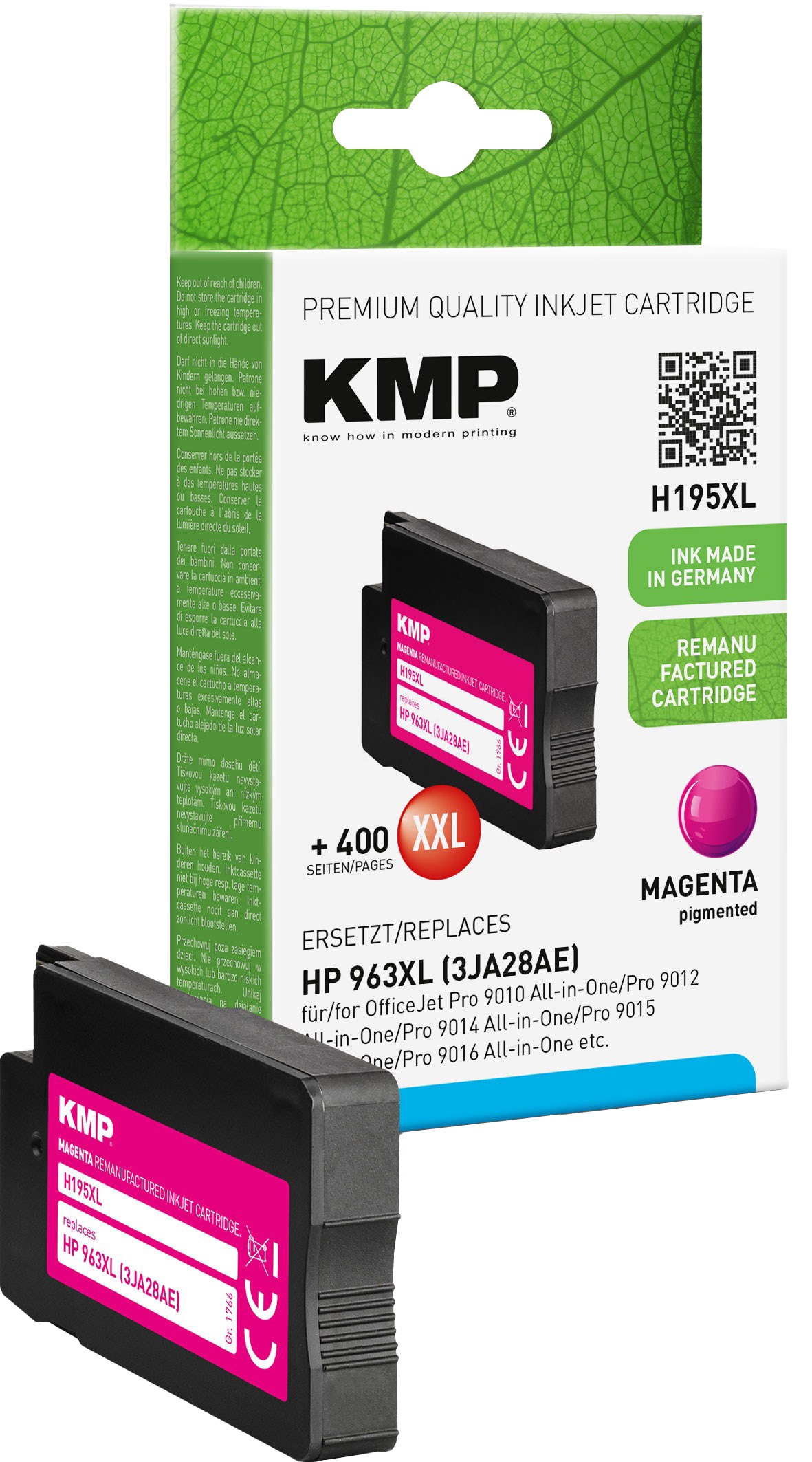 KMP Tintenpatrone H195XL magenta ersetzt HP963XL (3JA28AE) KMP Tintenpatrone H195XL magenta ersetzt HP963XL (3JA28AE)