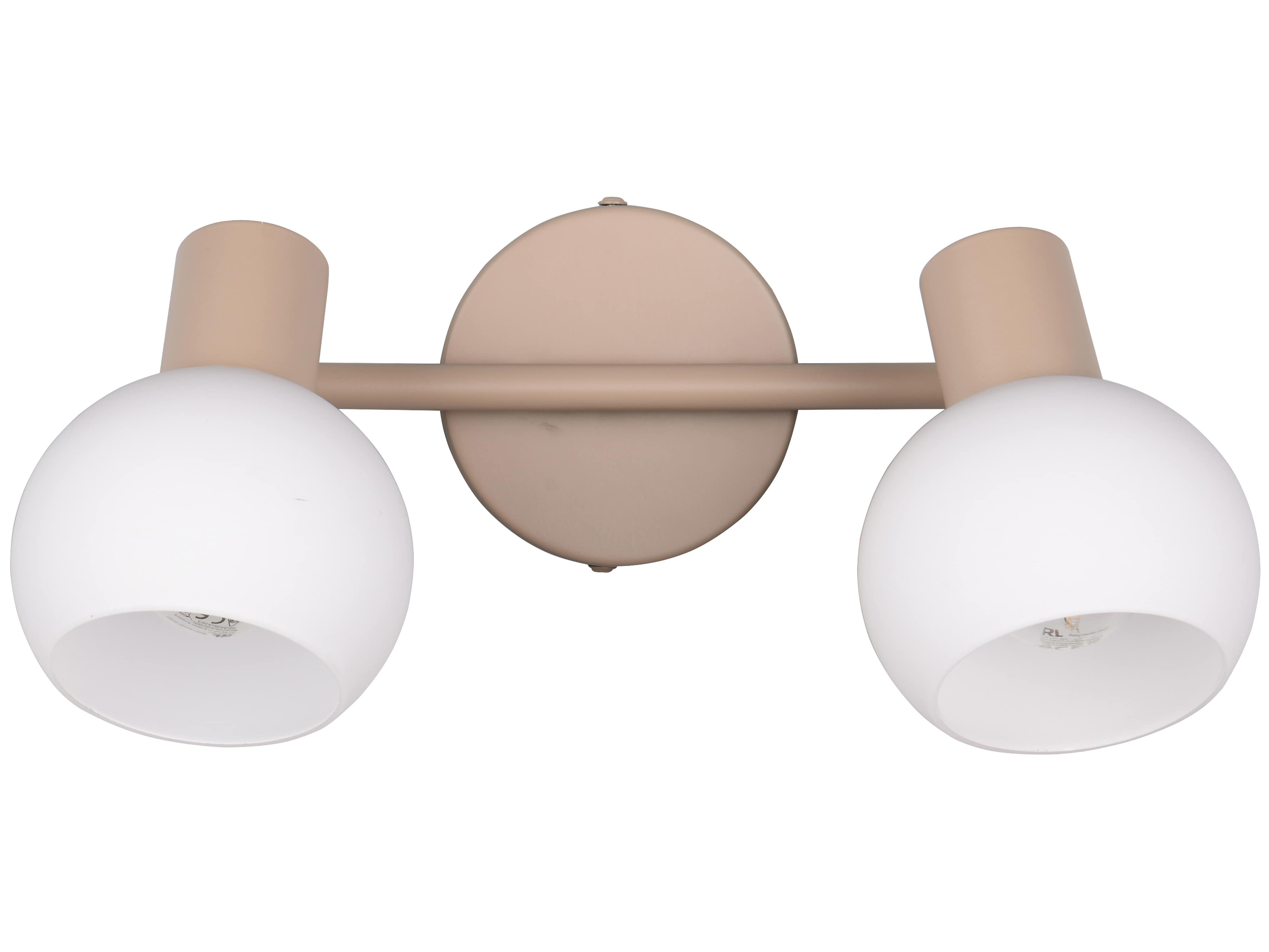 REALITY Deckenleuchte 2 flg. Boba R86372043, E14, ohne LM, IP20, beige