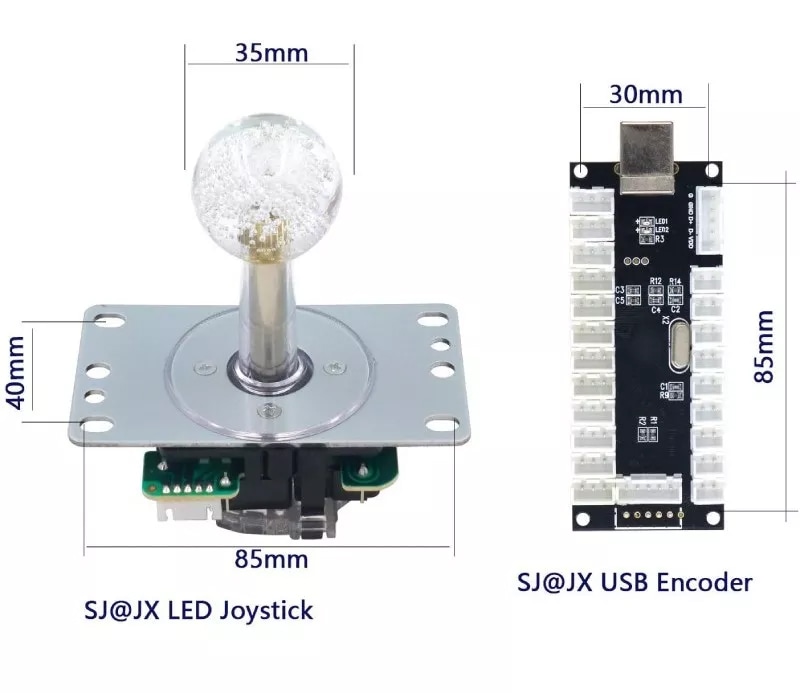KUBII LED Joystick-Kit gelb, kompatibel mit Raspberry Pi, ODLED-YW KUBII LED Joystick-Kit gelb, kompatibel mit Raspberry Pi, ODLED-YW